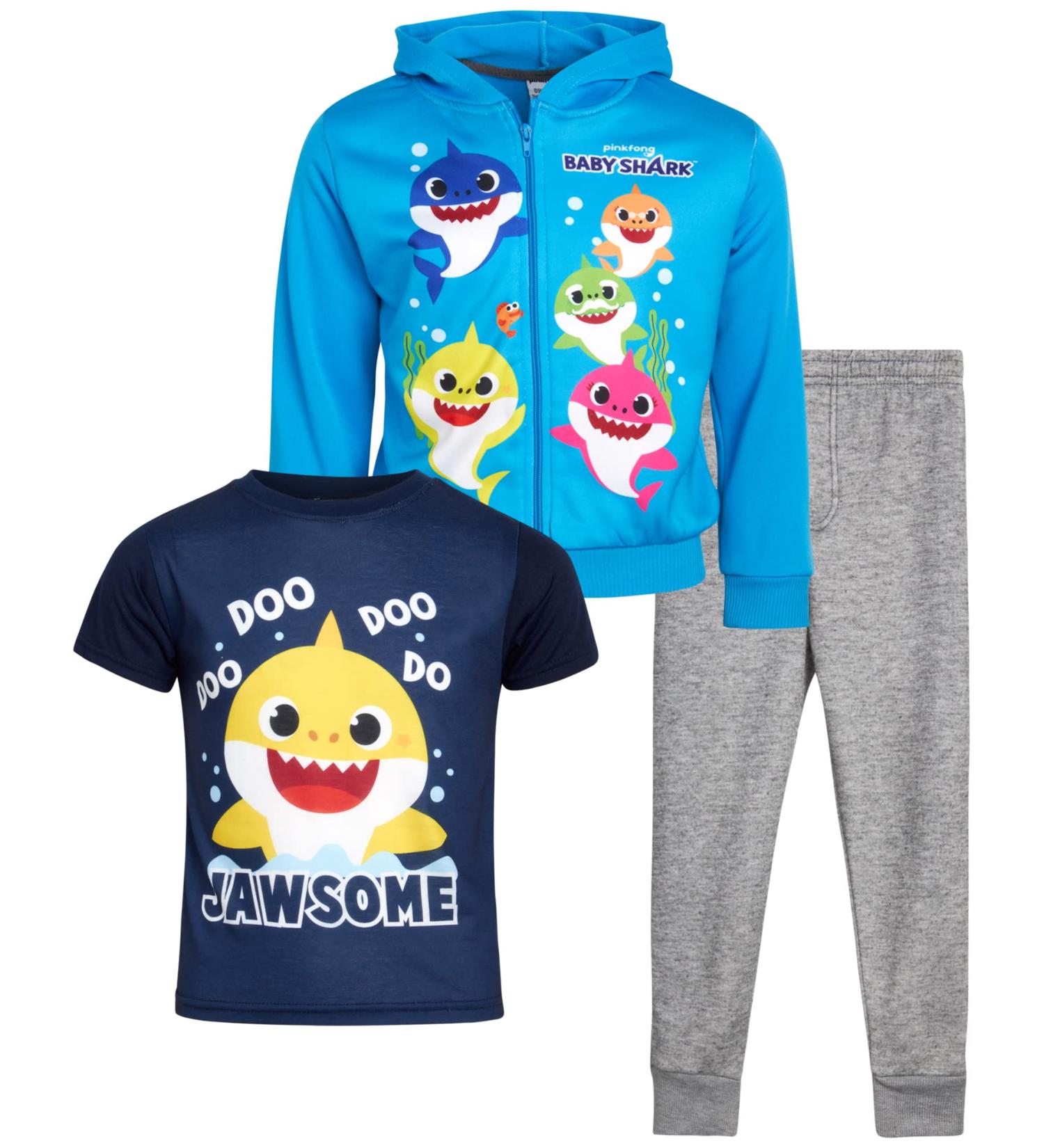 Nickelodeon Boys' 3-Piece Sweatsuit Set: Shark/Blue/Grey, Size 7 - Buy Online on SooperMarket.com