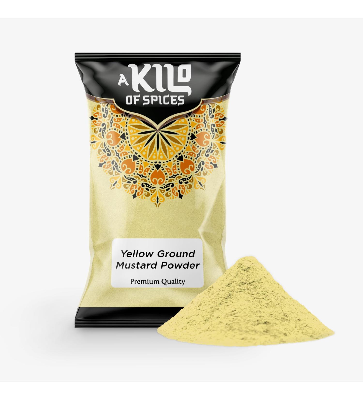 A Kilo Of Spices | Pure Ground Mustard Powder Made from Yellow Mustard Seeds Fresh UK Groceries No Additives Gently Dried and Ground Mustard Seed | Dried Mustard Seed Powder 1 Kg 1kg