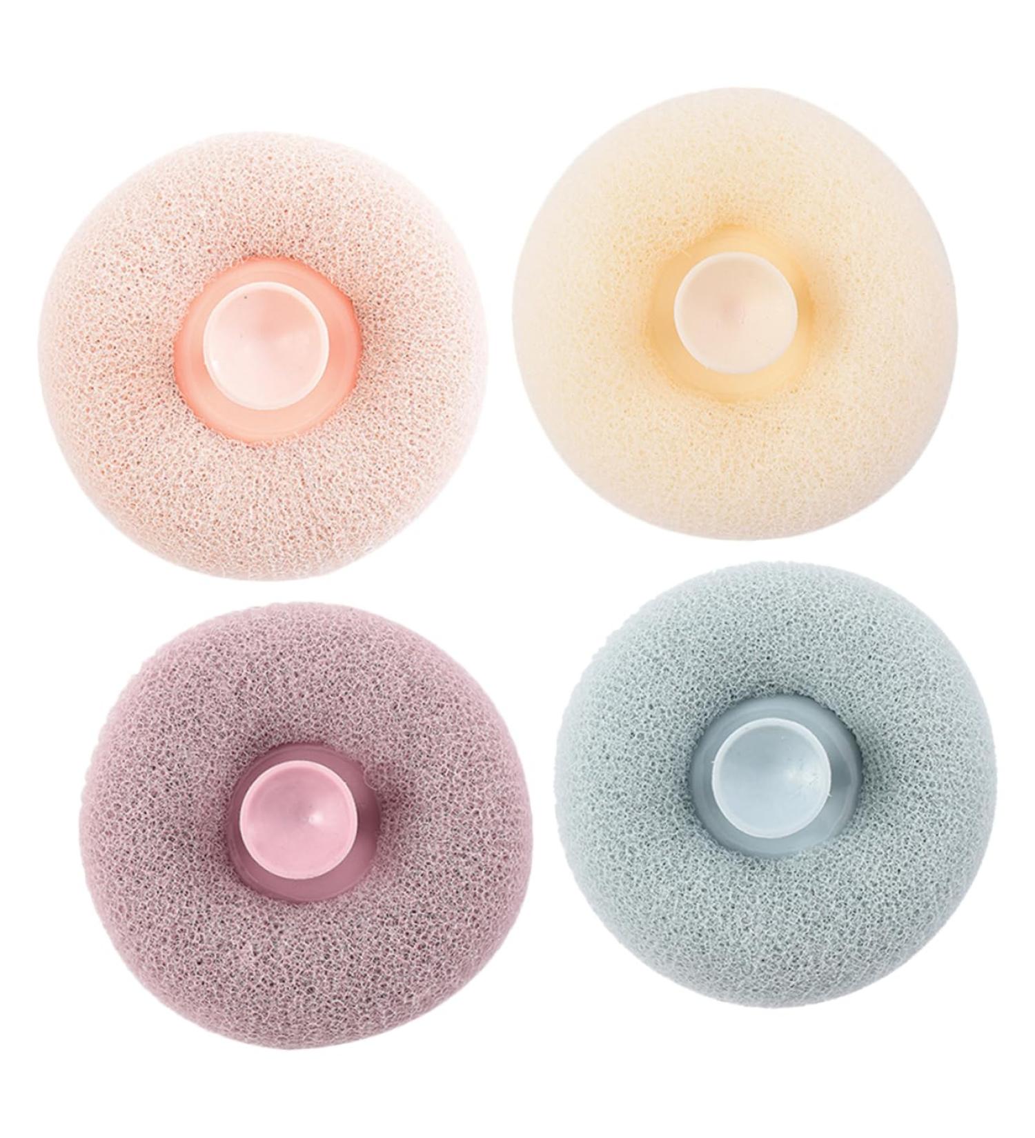 NOLITOY 4pcs Bath Ball Set | Exfoliating Loofahs & Body Scrubbers for Shower | Skin Cleaning & Bathing Essentials - Buy Online on SooperMarket.com
