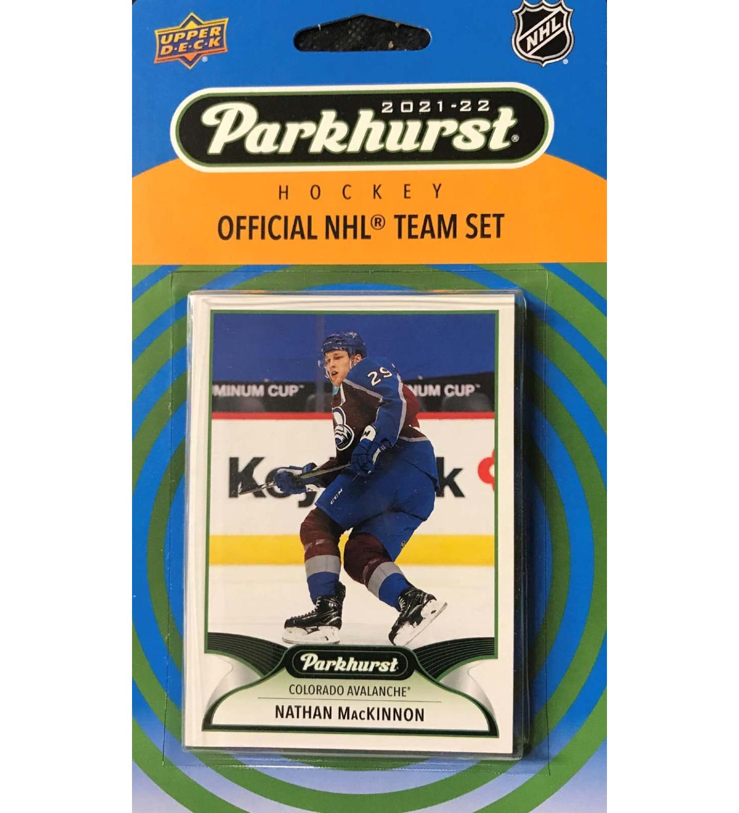 Colorado Avalanche 2021 2022 Upper Deck Factory Sealed 10 Card Team Set including Sampo Ranta ROOKIE Card plus Nathan MacKinnon, Cale Makar and others