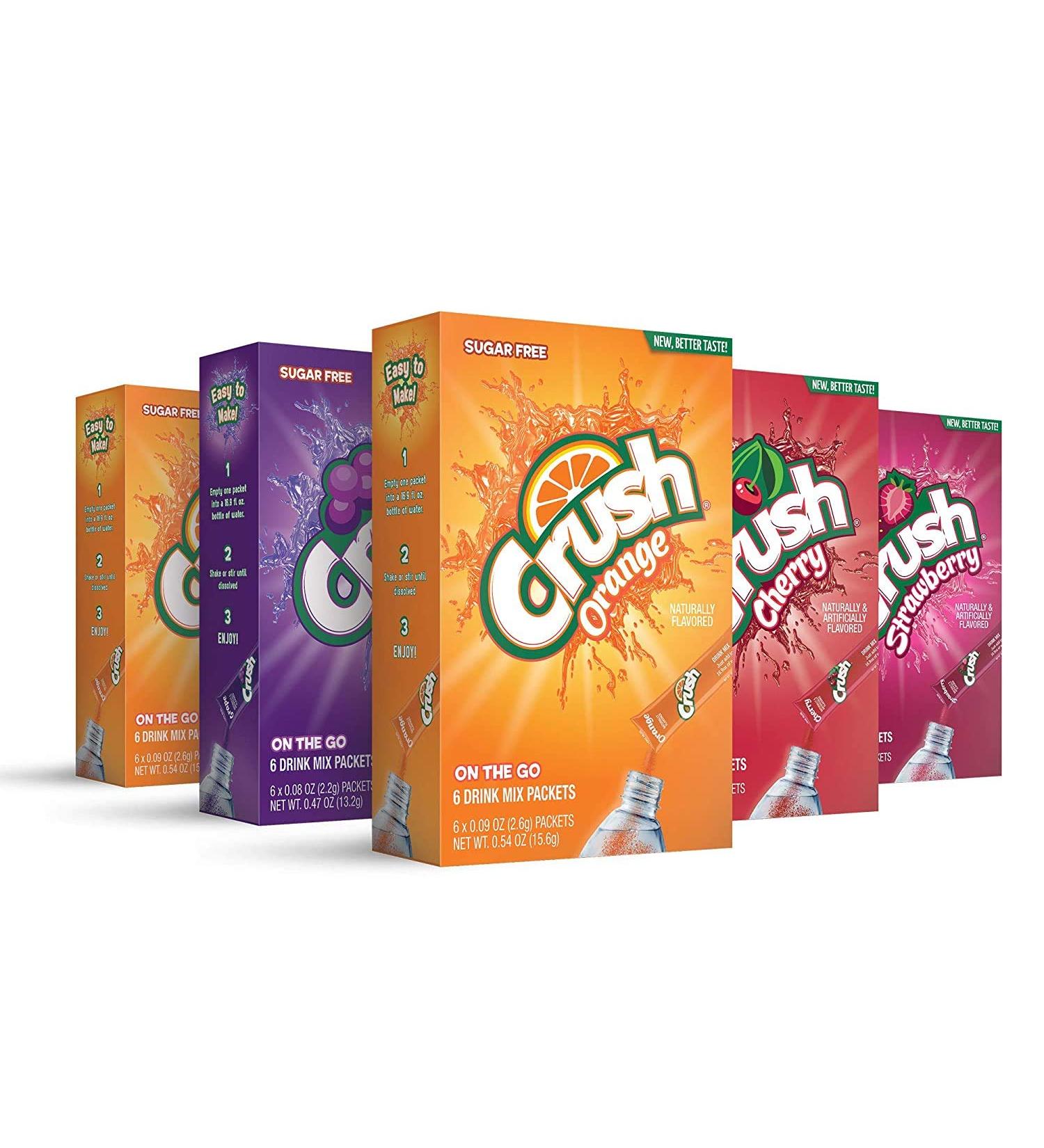 Crush Powder Drink Mix - Sugar Free & Delicious (Classic Variety, 30 Sticks) - Buy Online on SooperMarket.com