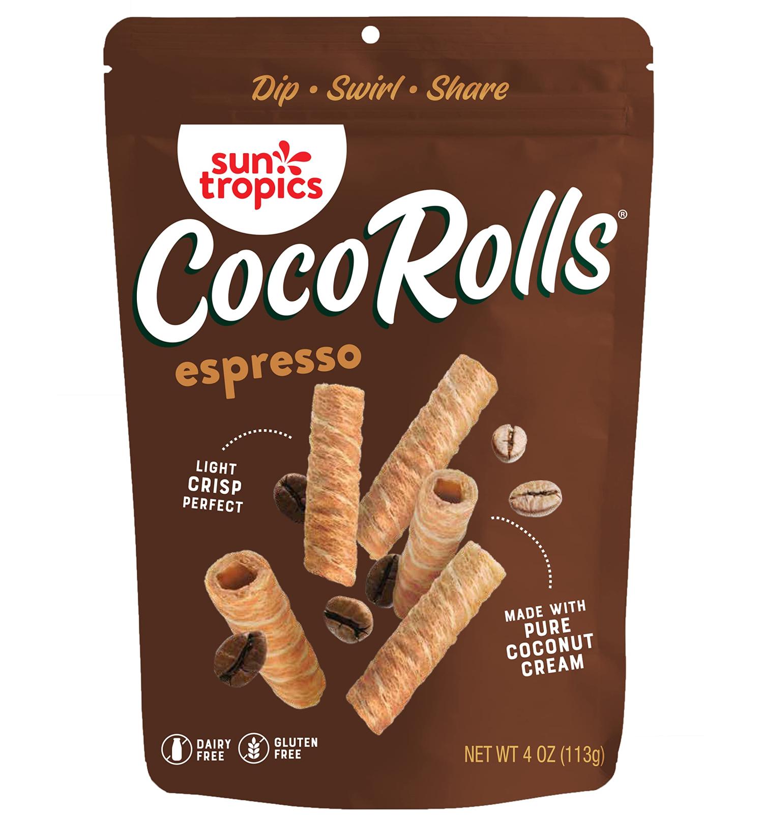 Sun Tropics CocoRolls Espresso - Delicious Coconut Snack Rolls - Buy Online on SooperMarket.com