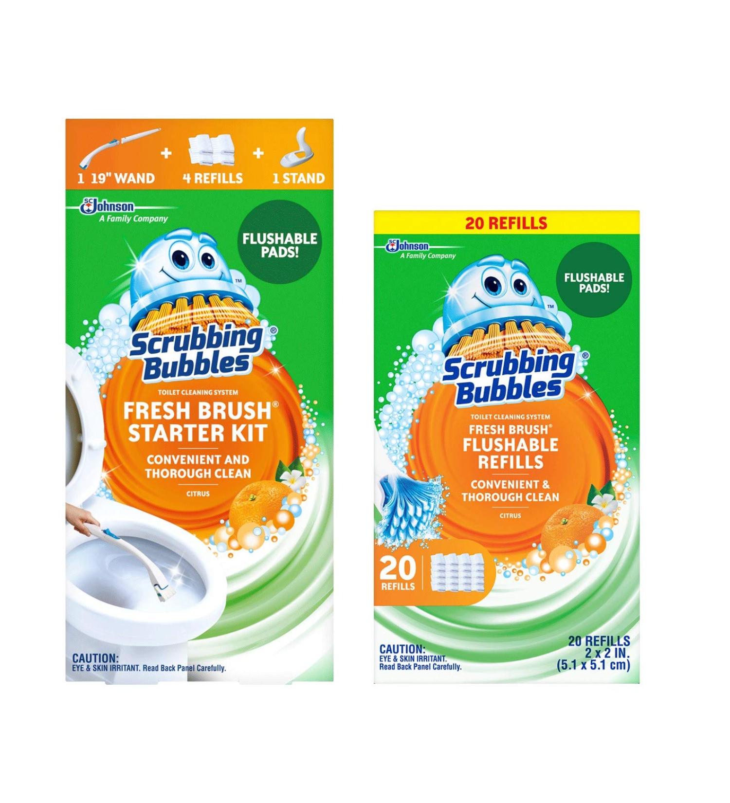 Scrubbing Bubbles Toilet Wand Starter Kit with 20 Flushable Refills - Bundle Deal! - Buy Online on SooperMarket.com
