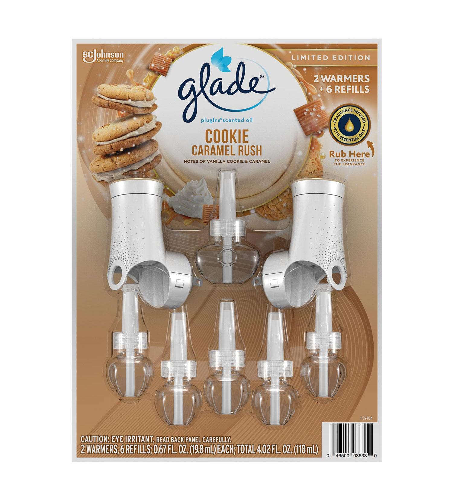 Glade PlugIns 2 Warmers + 6 Refills (Cookie Caramel Rush)