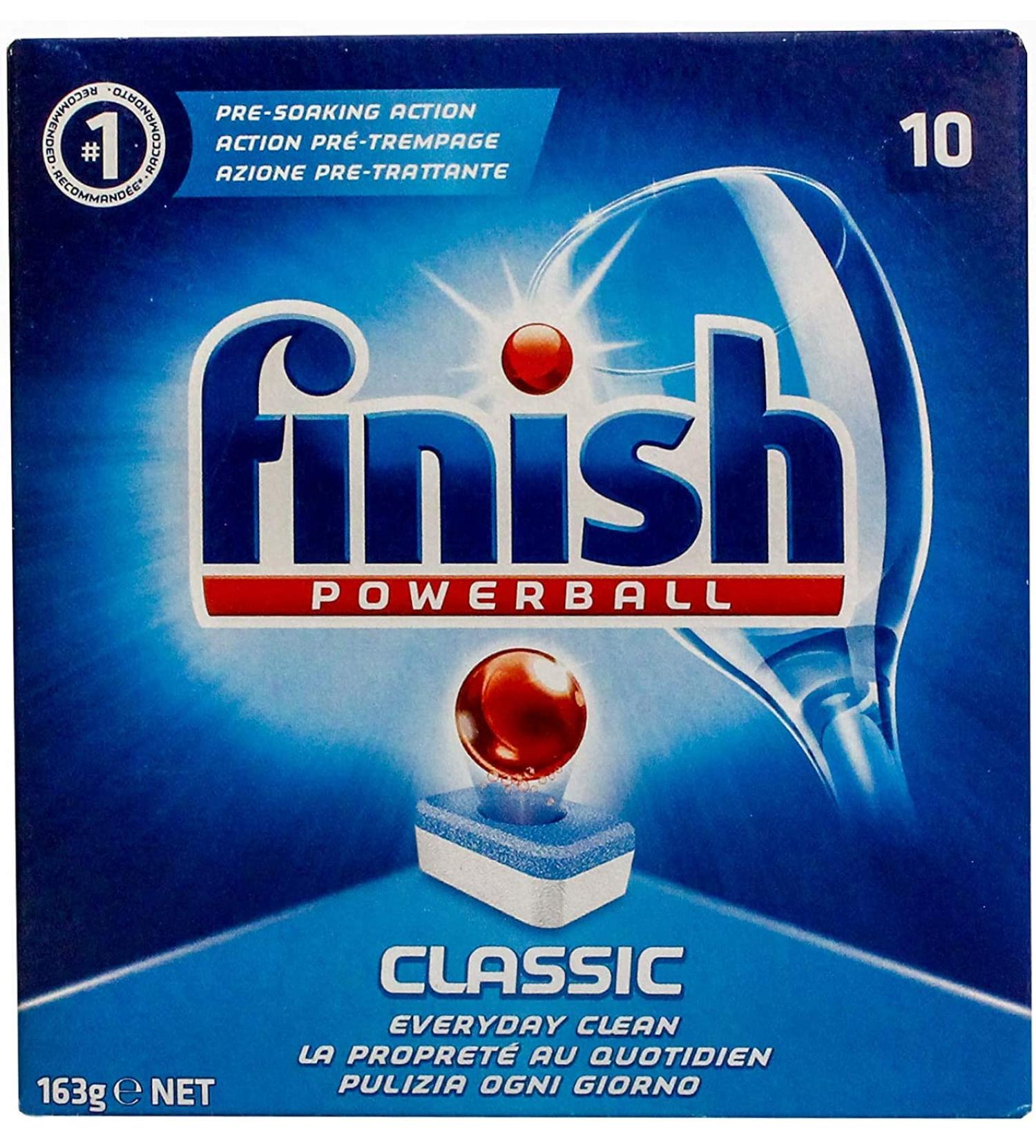 Finish Dishwasher Tablets Classic Powerball 10 ct - Pack of 1 | Effective Cleaning Solution - Buy Online on SooperMarket.com