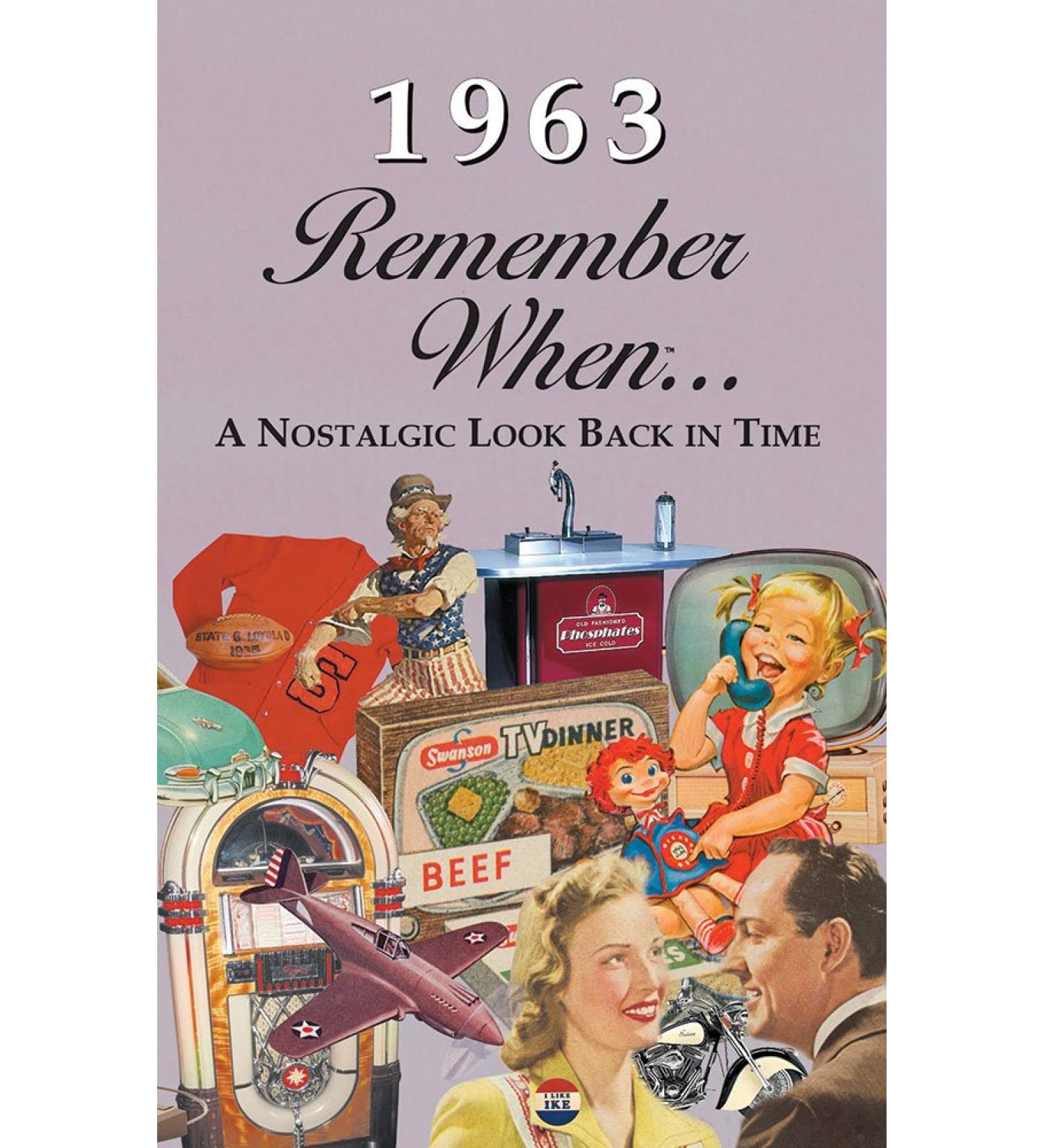 1963 REMEMBER WHEN CELEBRATION KardLet: Birthdays  Anniversaries  Reunions  Homecomings  Client & Corporate Gifts RW1963 - Buy Online on SooperMarket.com
