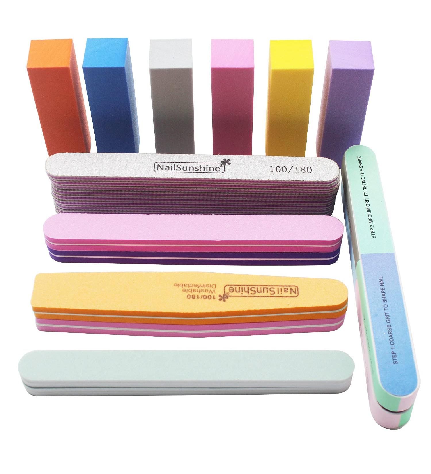 Nail Files and Buffers Kit - 24 Pieces Manicure Tools Set with Rectangular Nail Buffer Block and 100/180 & 80/100 Grit Nail File - 7 Way Nail File & Nail Polishing Buffer for Nail Care - Buy Online on SooperMarket.com