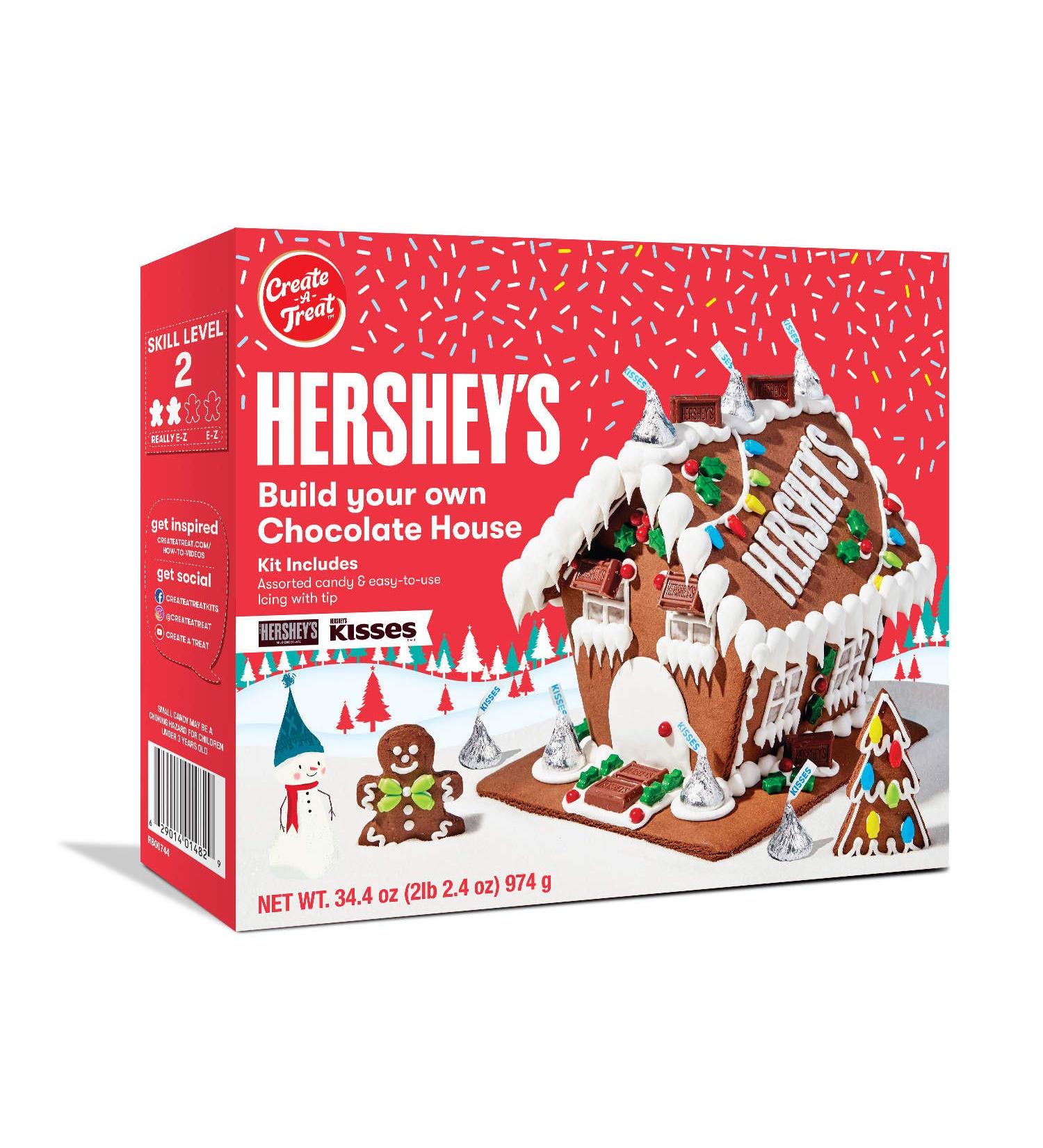 Hershey's Build Your Own Chocolate Holiday Gingerbread House Kit - 34.4 oz