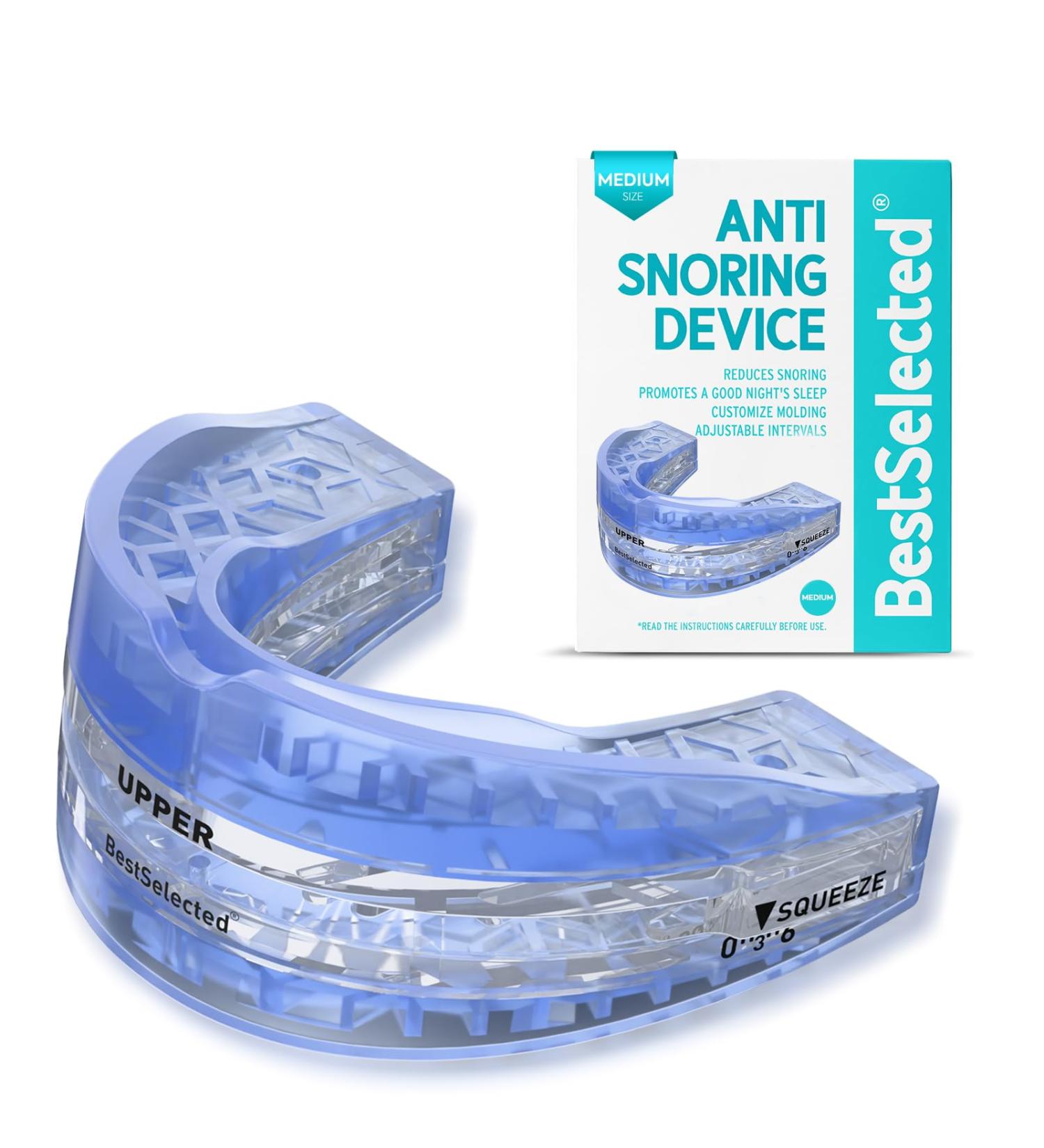 Anti Snoring Mouth Guard Device: Medium Anti Snoring Devices Ronflement Solution - Stop Snore Guard Mouthpiece Sleeping Mouth Stopper - Sleep Apnea Devices (Blue) - Buy Online on SooperMarket.com