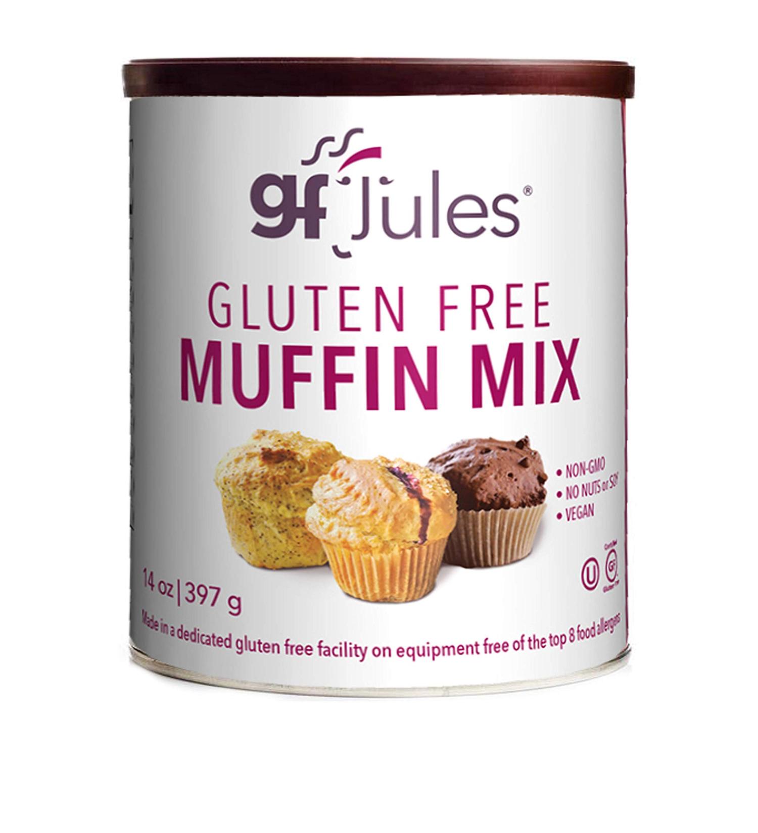 gfJules Gluten Free Muffin Baking Mix - Non-GMO, Vegan, Kosher, Top 8 Allergen Free - 15 Muffins - 14 oz - Buy Online on SooperMarket.com