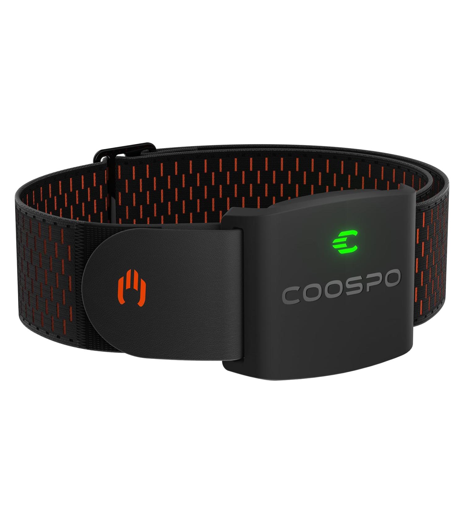 COOSPO HW9 Heart Rate Monitor - Bluetooth Ant+ Sensor IP67 Waterproof Smart HRM Pulse Bracelet Compatible with Polar Wahoo Garmin Wift Elite - Black - Buy Online on SooperMarket.com