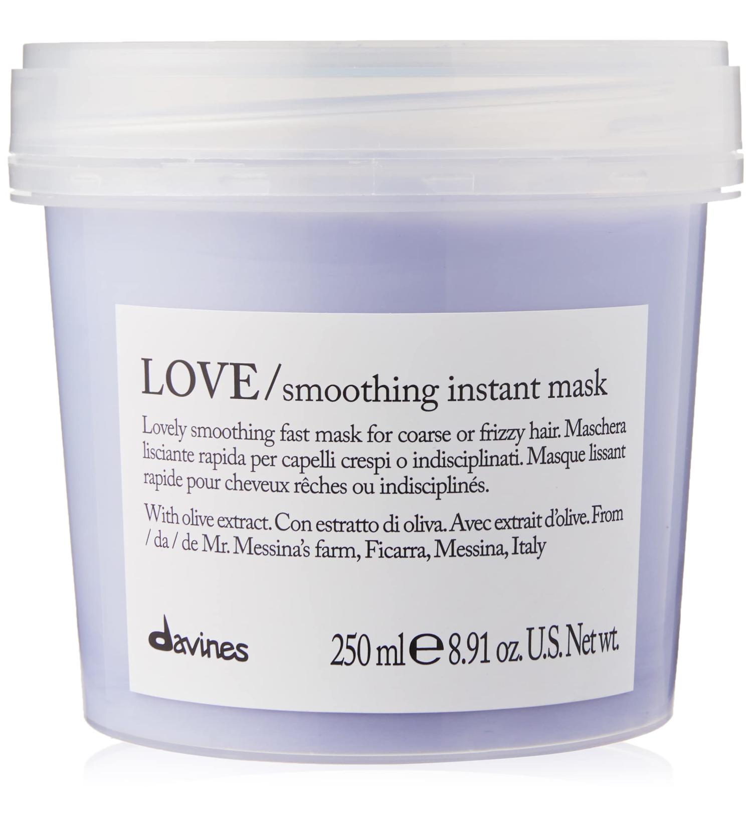 Davines LOVE Smoothing Instant Mask - Anti-Frizz Action - 8.45 fl. oz - Buy Online on SooperMarket.com
