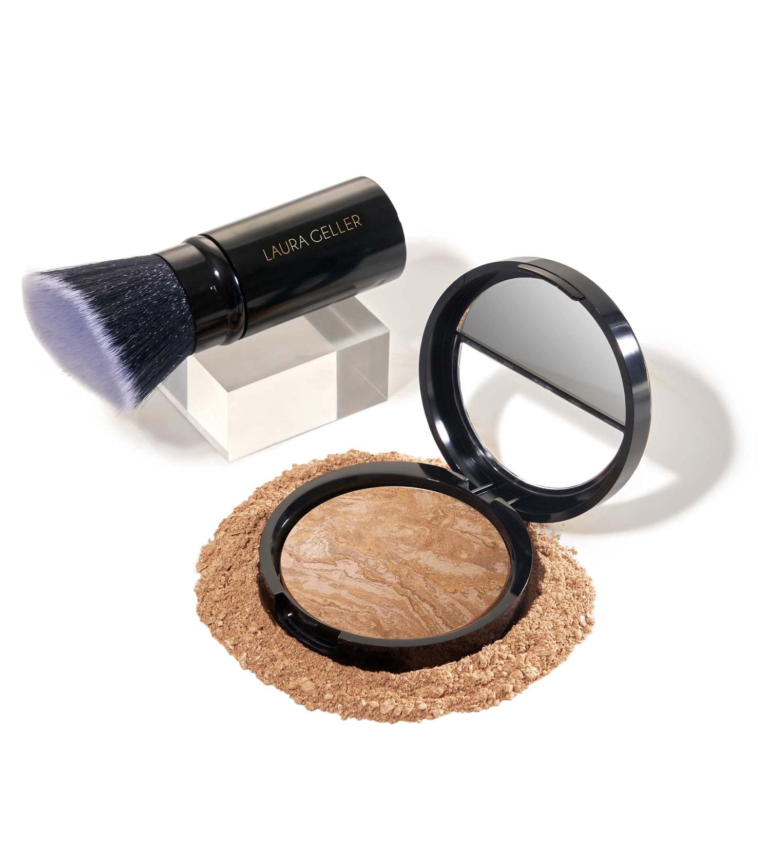 LAURA GELLER NEW YORK 59mm Baked Balance-n-Brighten Foundation & Kabuki Brush Set - Medium - Buy Online on SooperMarket.com