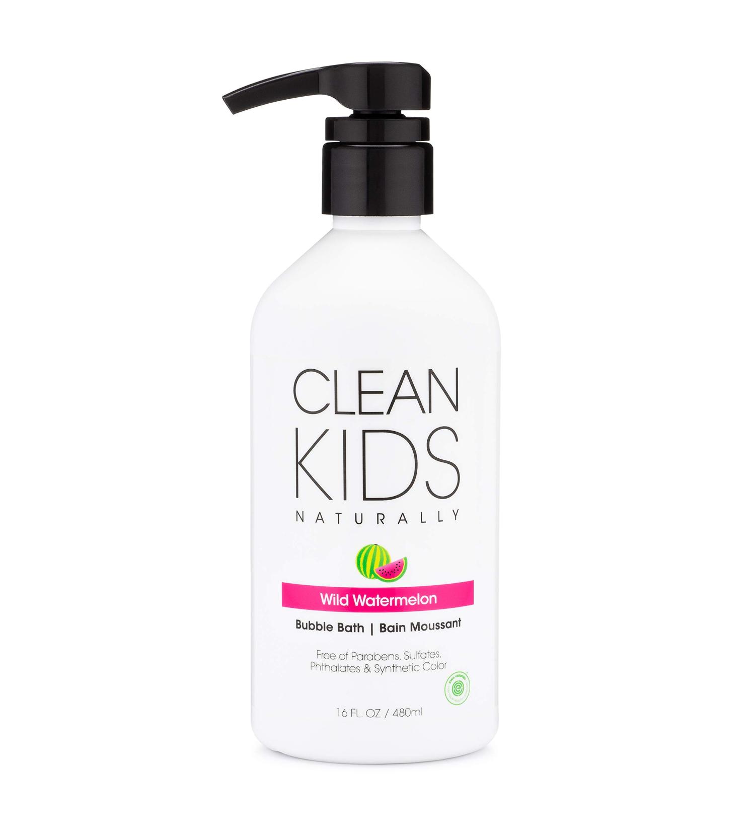 Clean Kids Naturally Wild Watermelon Bubble Bath 16oz - Gentle & Fun Bath Time Essential - Buy Online on SooperMarket.com
