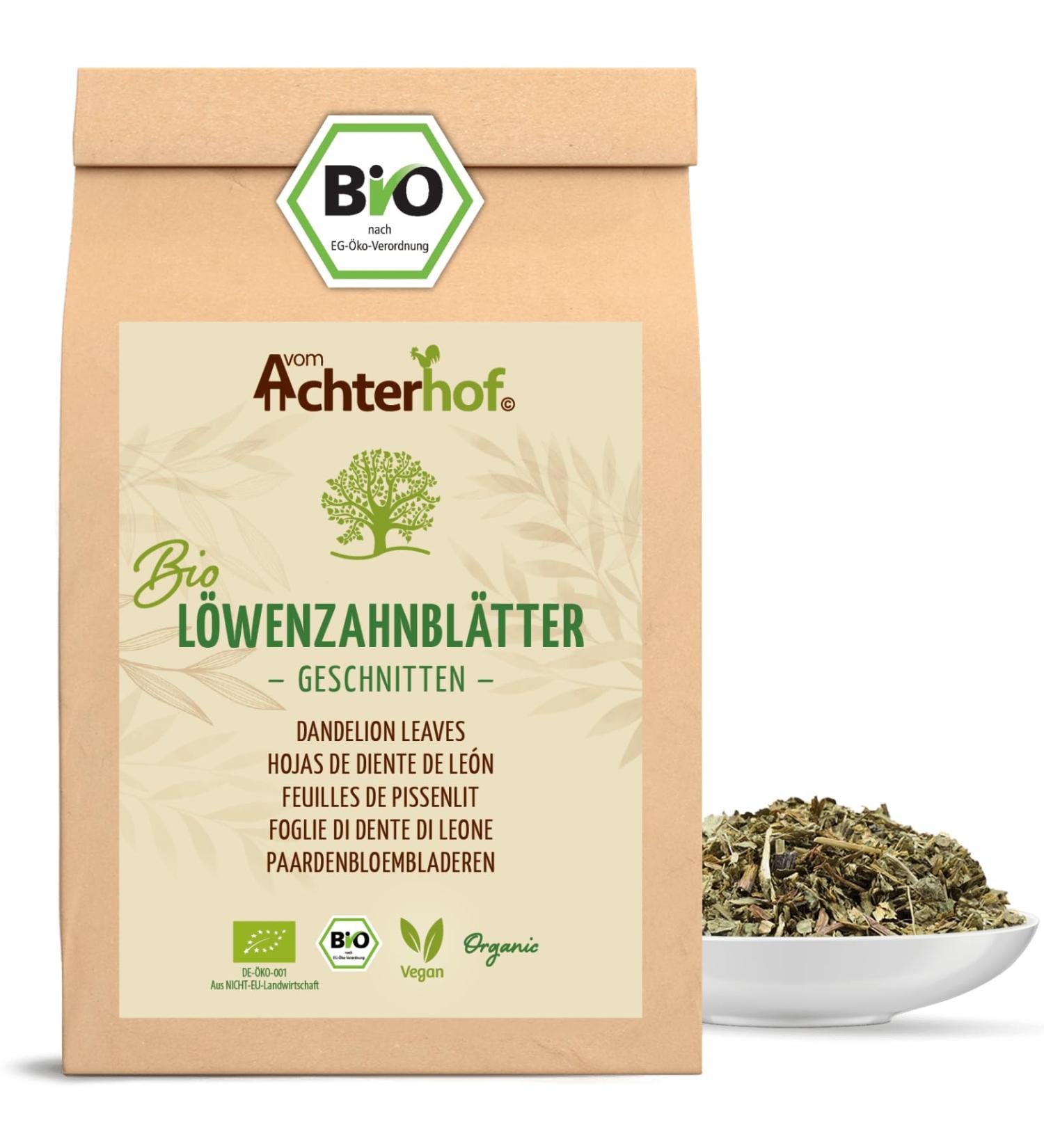 Dandelion Leaves Cut Bio 100g - Organic Dried Herb for Tea | Achterhof Premium Quality - Buy Online on SooperMarket.com