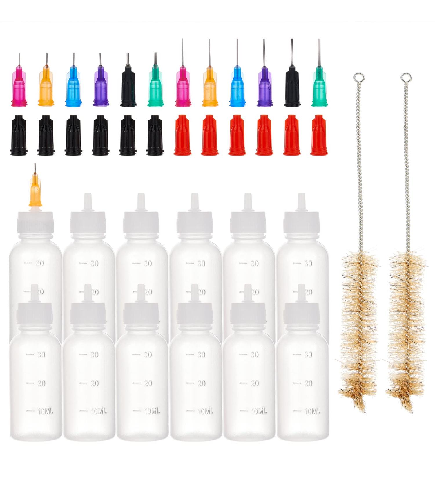 Benecreat 12 Pack 1oz Precision Tip Applicator Bottles Set - DIY Quilling Glue Oiler Bottle with Tips and Caps - Buy Online on SooperMarket.com