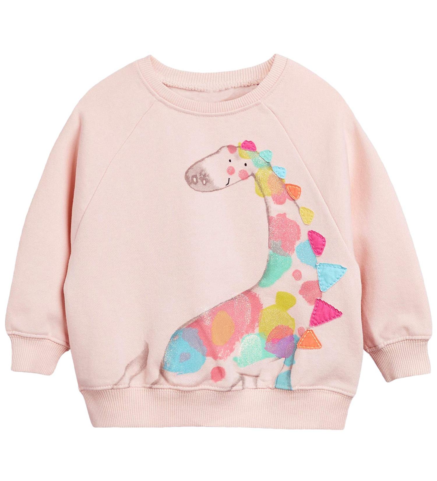 DHASIUE Baby Girls Unicorn Sweatshirt Jumper - Cute Long Sleeved Top for Kids Age 4-5 Years | Dinosaur/Pink - Buy Online on SooperMarket.com