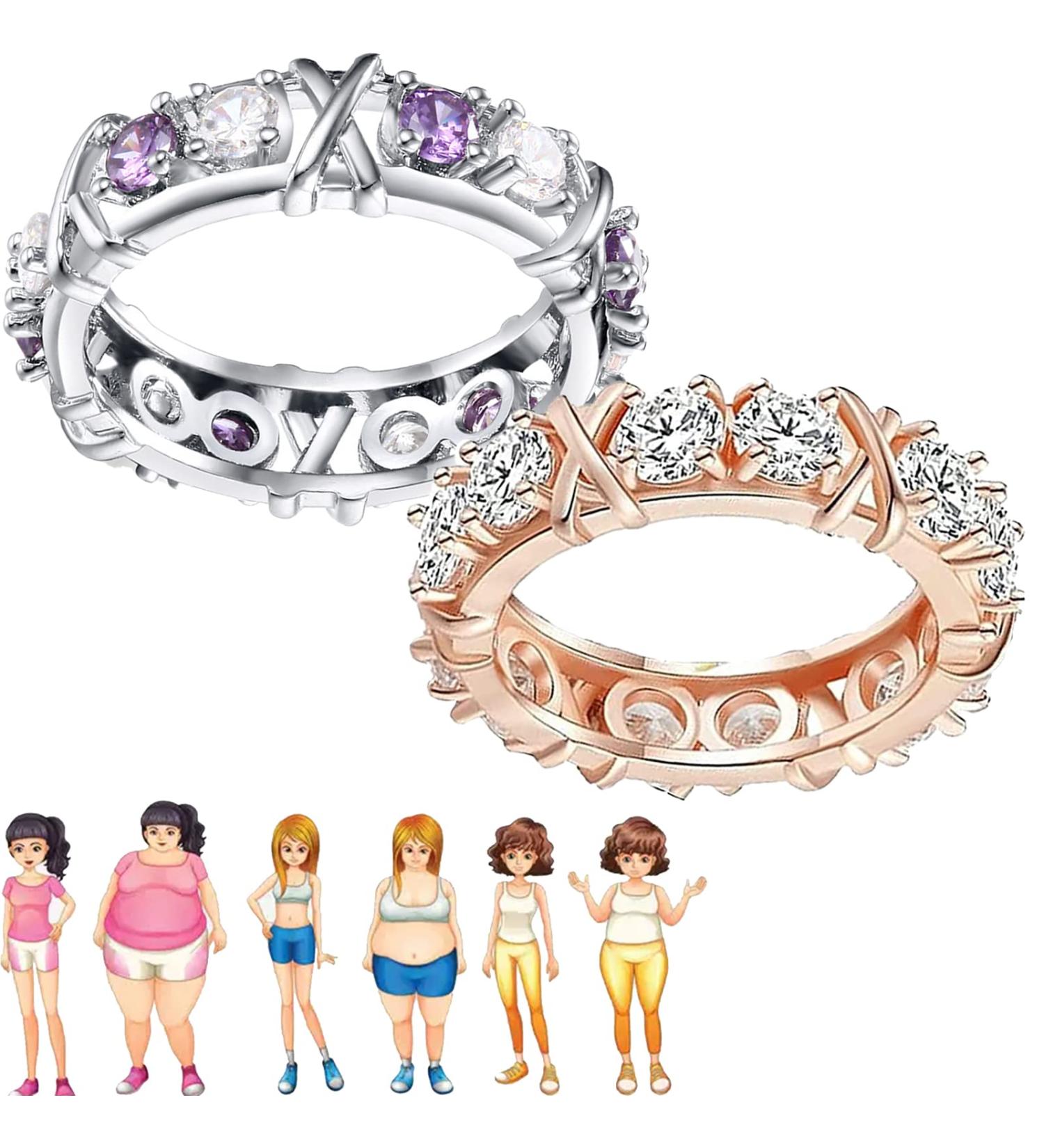 Moissanite Magnetology Lymphvity Ring Magnetic Zircon Shaping Cross Full Moissanite Diamond Ring Magnetic Zircon Rings for Weight Loss (Rose Gold+Purple 7) Rose Gold+purple 7 - Buy Online on SooperMarket.com