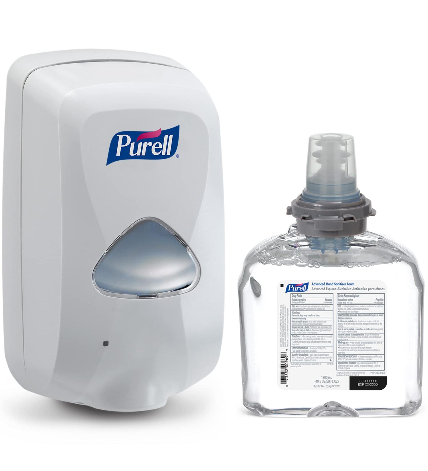 PURELL Advanced Hand Sanitizer Foam TFX Starter Kit - 1-1200 mL Refill + Touch-Free Dispenser - Buy Online on SooperMarket.com