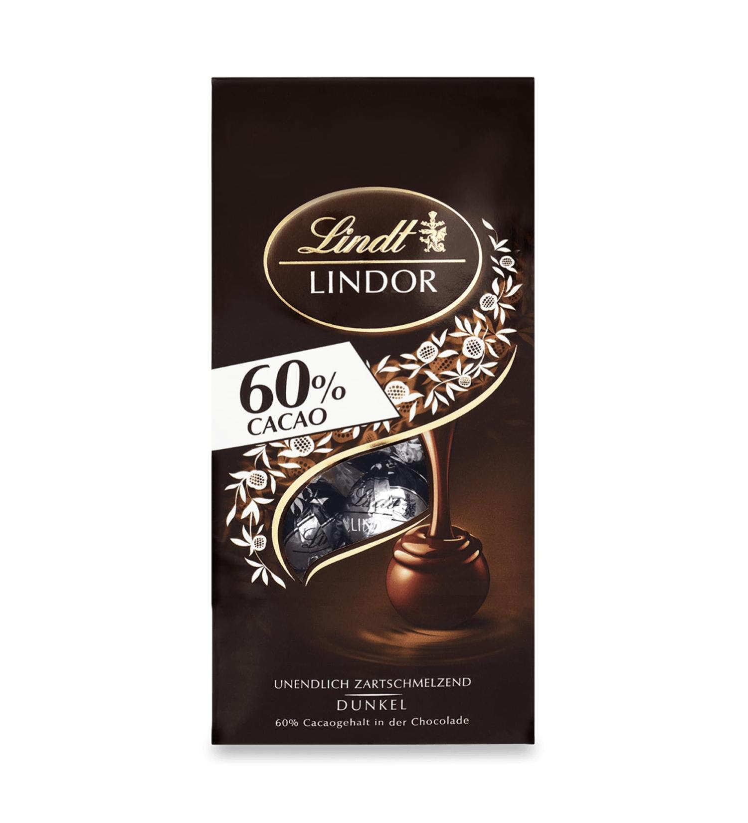 Lindt Lindor Balls Extra Dark 60% Cocoa - 137g | Fine Chocolates with Melting Filling | Perfect Praline Gift | Buy Now! - Buy Online on SooperMarket.com