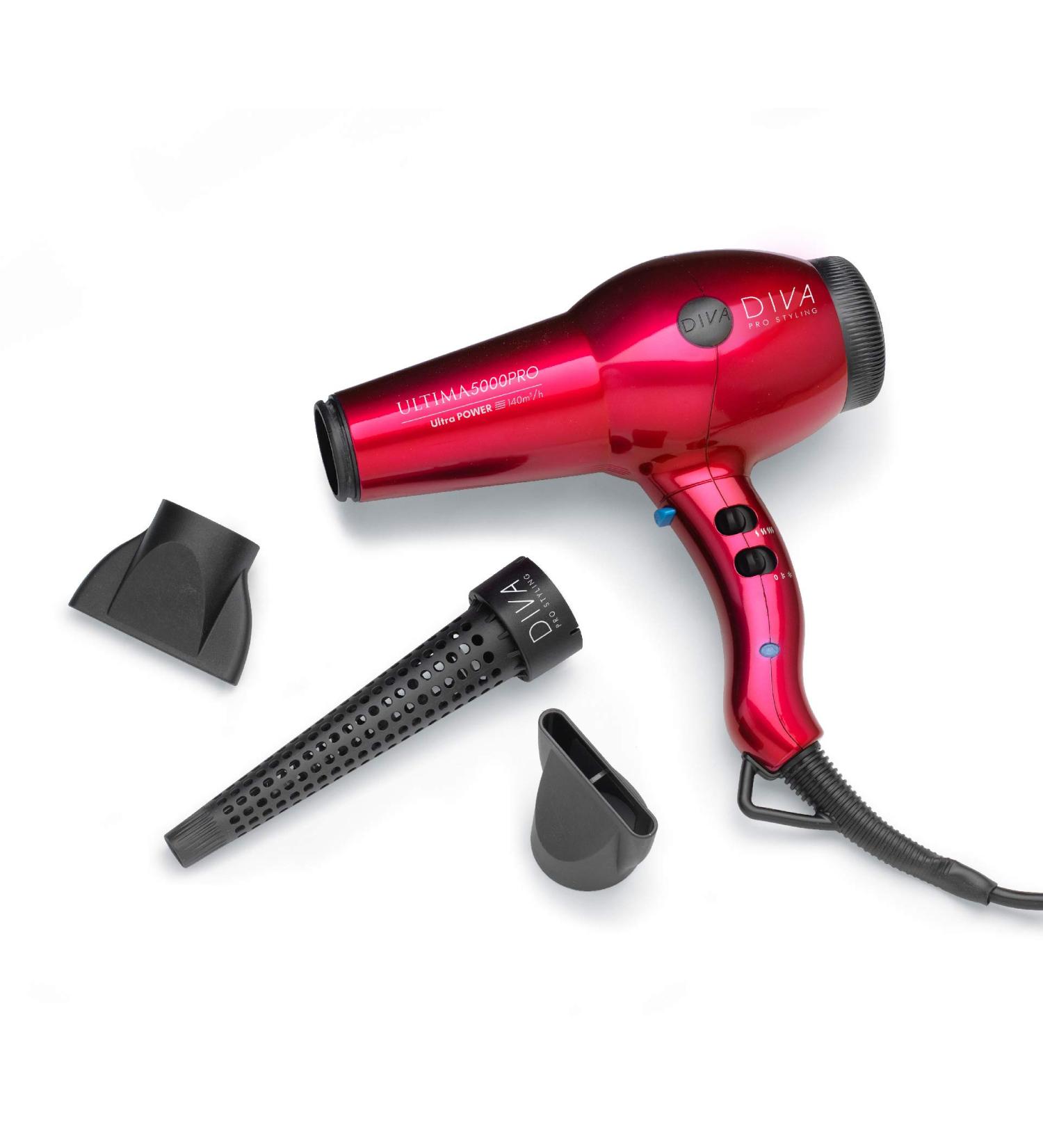 Diva Pro Styling Ultima 5000 Dryer with Styling Wand - Red - Buy Online on SooperMarket.com