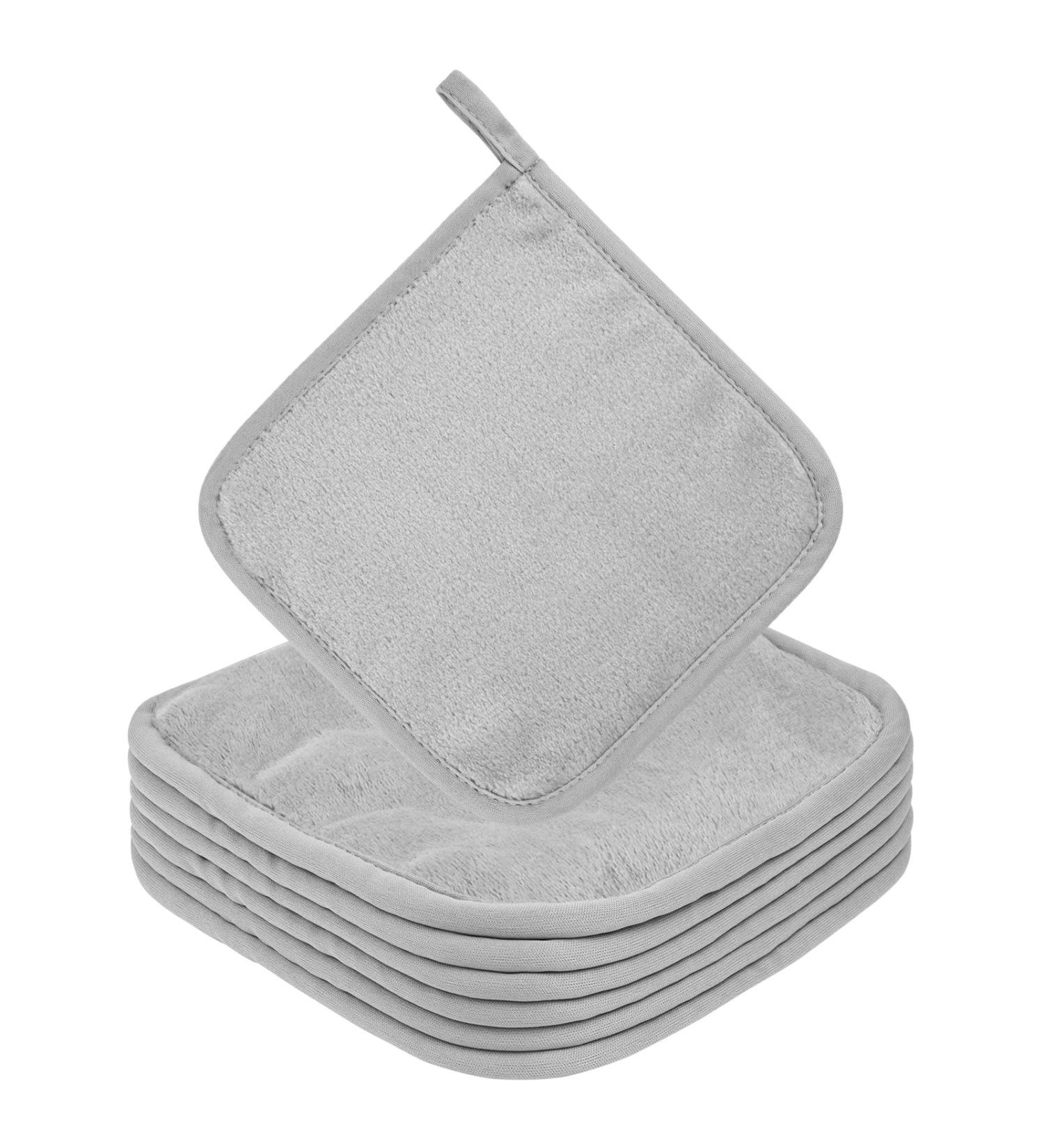 URAQT 6 Pack Face Cloths Make Up Remover 7.87 * 7.87in Soft Microfibre Face Wipes for Reusable Makeup Remover Cloth Washable Ultra Soft Facial Cleansing Wipe Cloths (Grey) 6 Pcs-Grey - Buy Online on SooperMarket.com