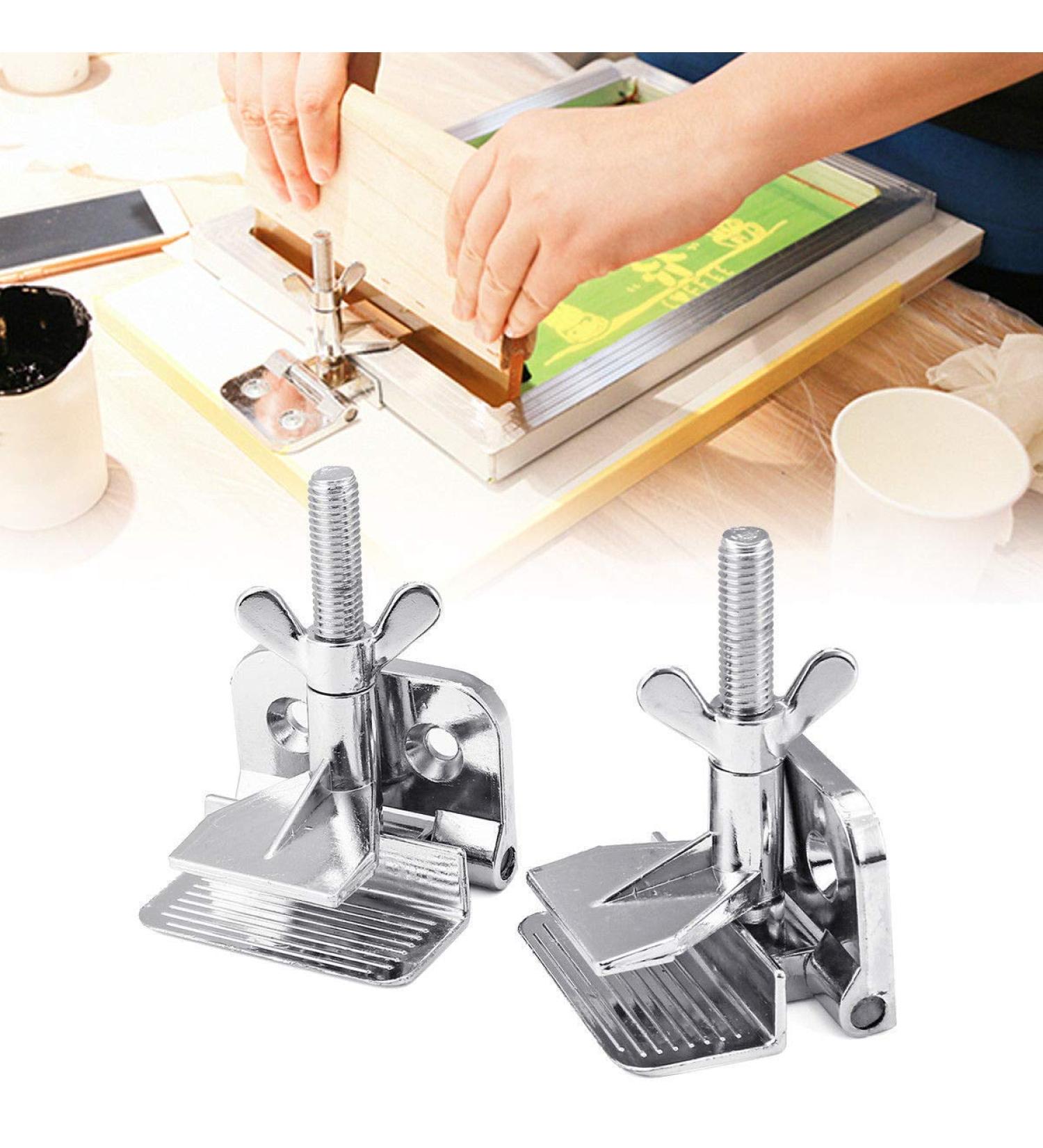2Pcs Butterfly Hinge Clamp for Silk Screen Printing Hobby Printer with Four Screws - Buy Online on SooperMarket.com