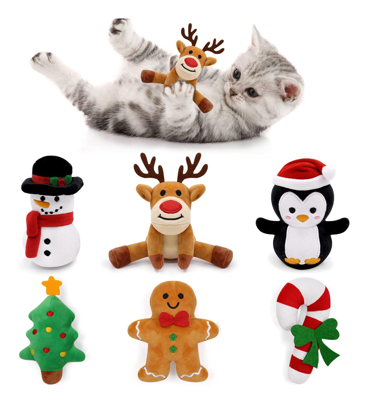 Festive Christmas Catnip Toys for Cats - Bite Resistant & Catnip Filled Teething Toy - Buy Online on SooperMarket.com