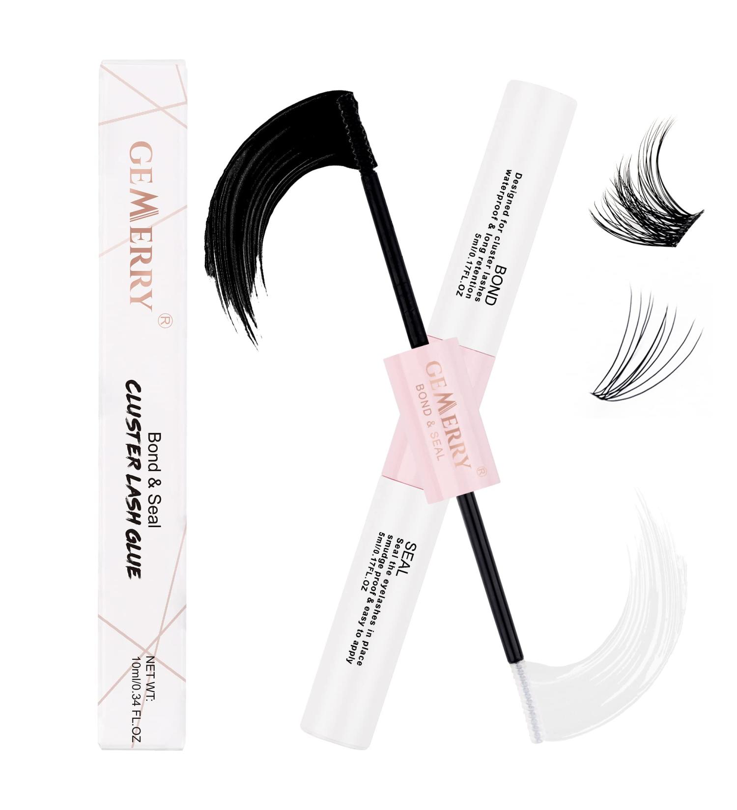 GEMERRY Lash Bond & Seal Cluster Glue | Long Retention 48-72 Hours, Waterproof, Latex-Free DIY Eyelash Extensions Glue 10ml | Individual Lash Clusters - Buy Online on SooperMarket.com