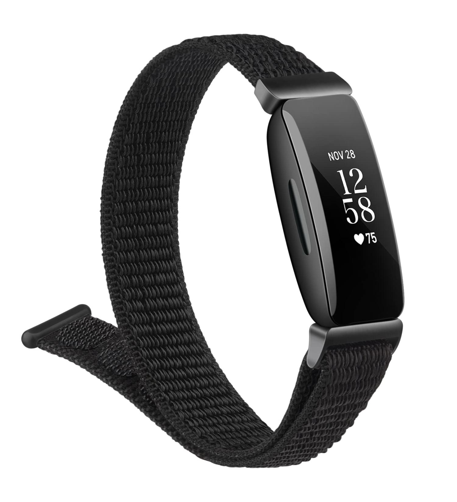 Soft Nylon Bands for Fitbit Inspire 2/Inspire HR - Adjustable Replacement Strap (Black) - Buy Online on SooperMarket.com