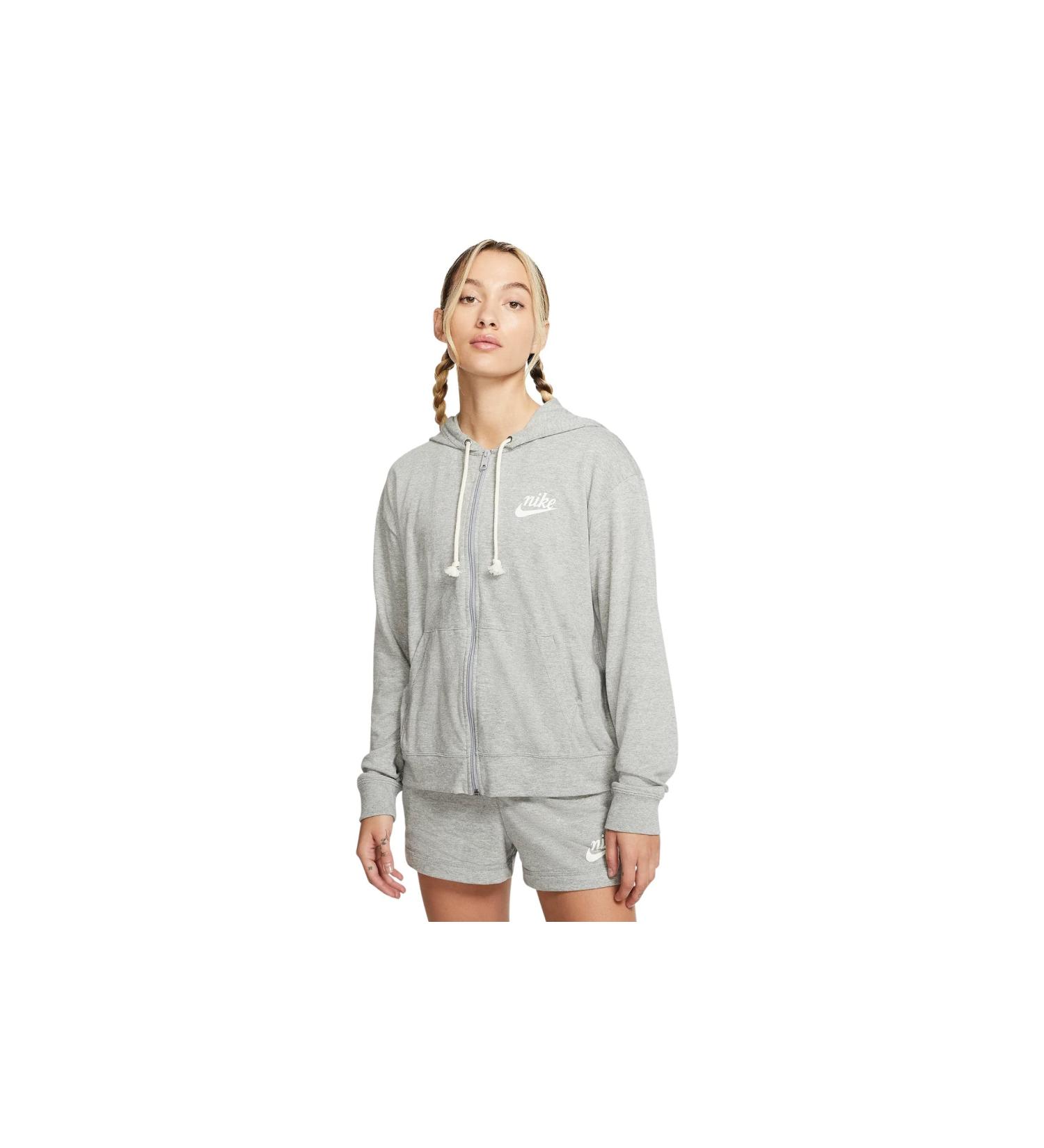 Nike Women's Sportswear Gym Vintage Full-Zip Hoodie Grey 1X - Comfort and Style for Active Women - Buy Online on SooperMarket.com