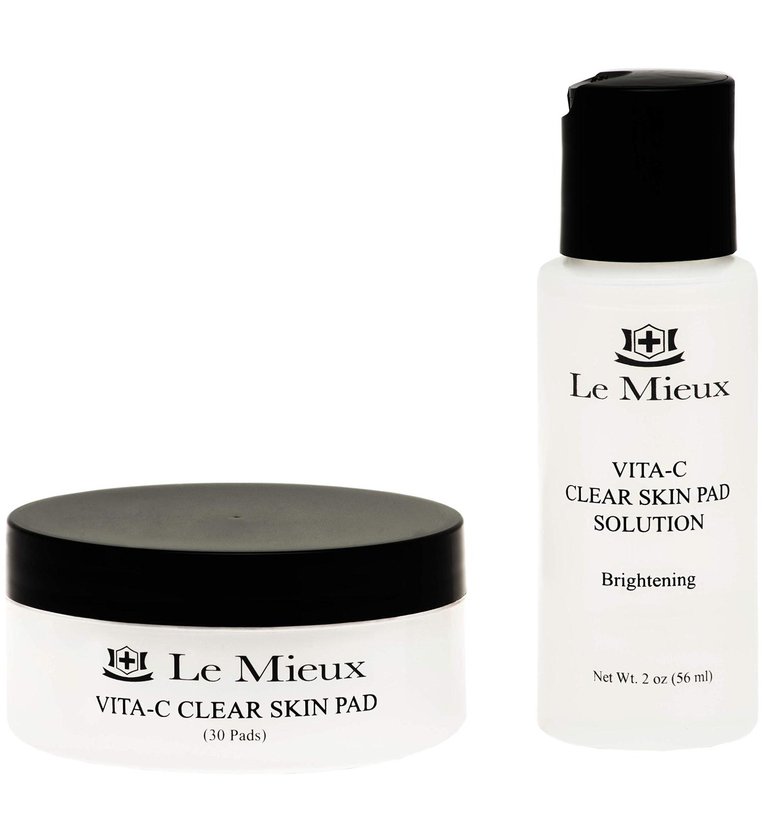 Buy Le Mieux Vita-C Clear Skin Pad | Triple-Action Glycolic Acid Exfoliant Pads with Vitamin C | 30 Pads for Radiant Skin - Buy Online on SooperMarket.com