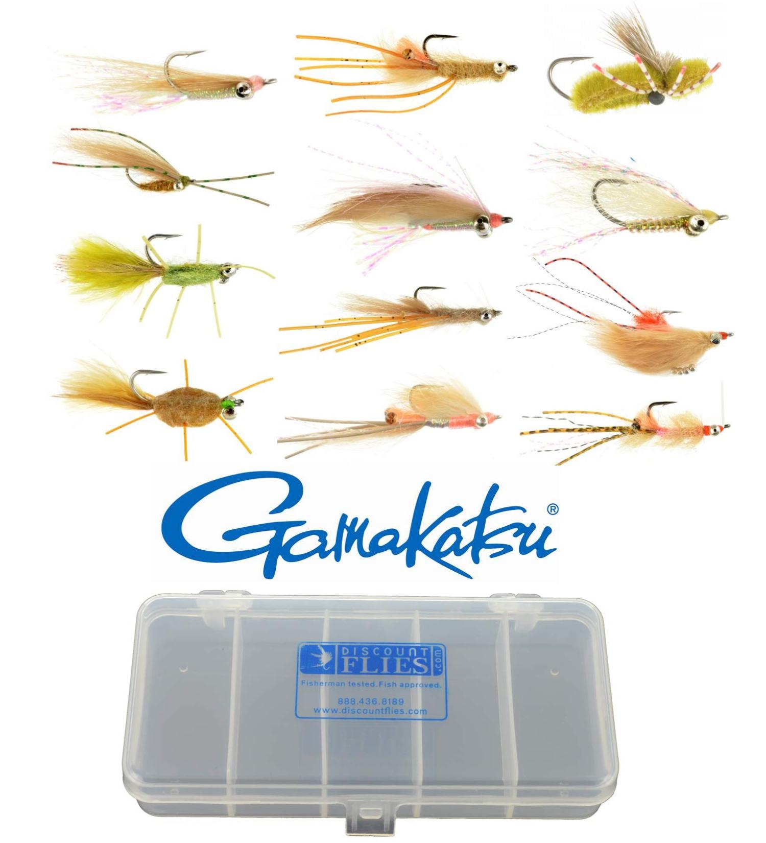 DiscountFlies Bonefish & Permit Saltwater Fly Fishing Kit - 12 Realistic Flies with Fly Box | Strong Sharp Hooks - Bonefish Fly Fishing Flies Collection (12 Pack) - Buy Online on SooperMarket.com