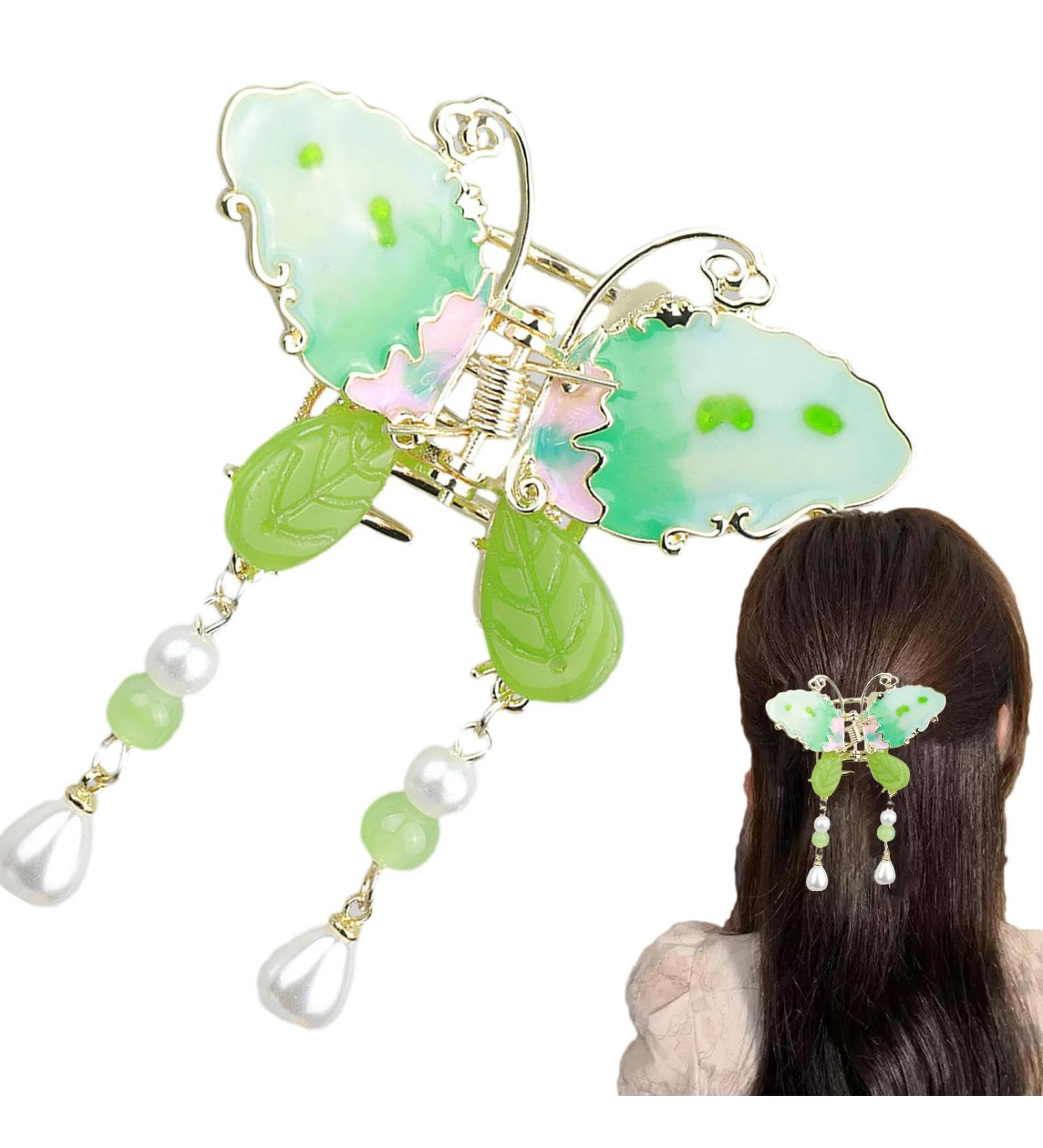 Butterflies Tassel Hair Clip | 3D Butterflies Clips | Hair Fashion Accessories Elegant Tassel Butterflies Hairpins Alloy Barrettes Tassel Butterflies -Shaped Hair Clip for Ladies Girls - Buy Online on SooperMarket.com