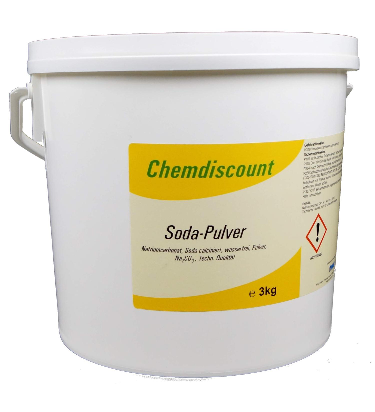 Chemdiscount 3kg soda powder (washing soda sodium carbonate Na2CO3 soda light) technical quality