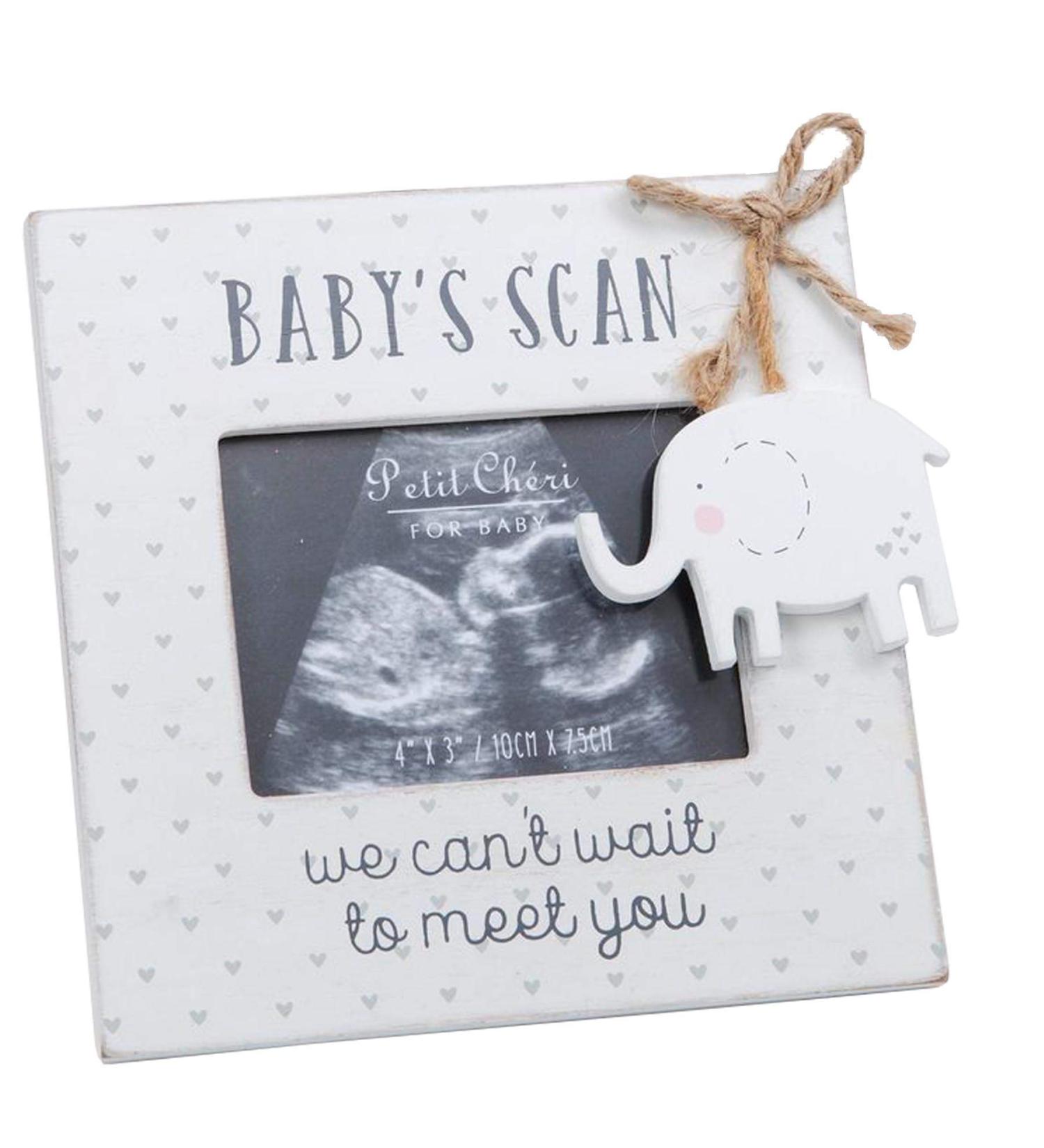Petit Cheri Baby Scan Photo Frame with Elephant Attachment - Perfect Gift for New Parents - Buy Online on SooperMarket.com