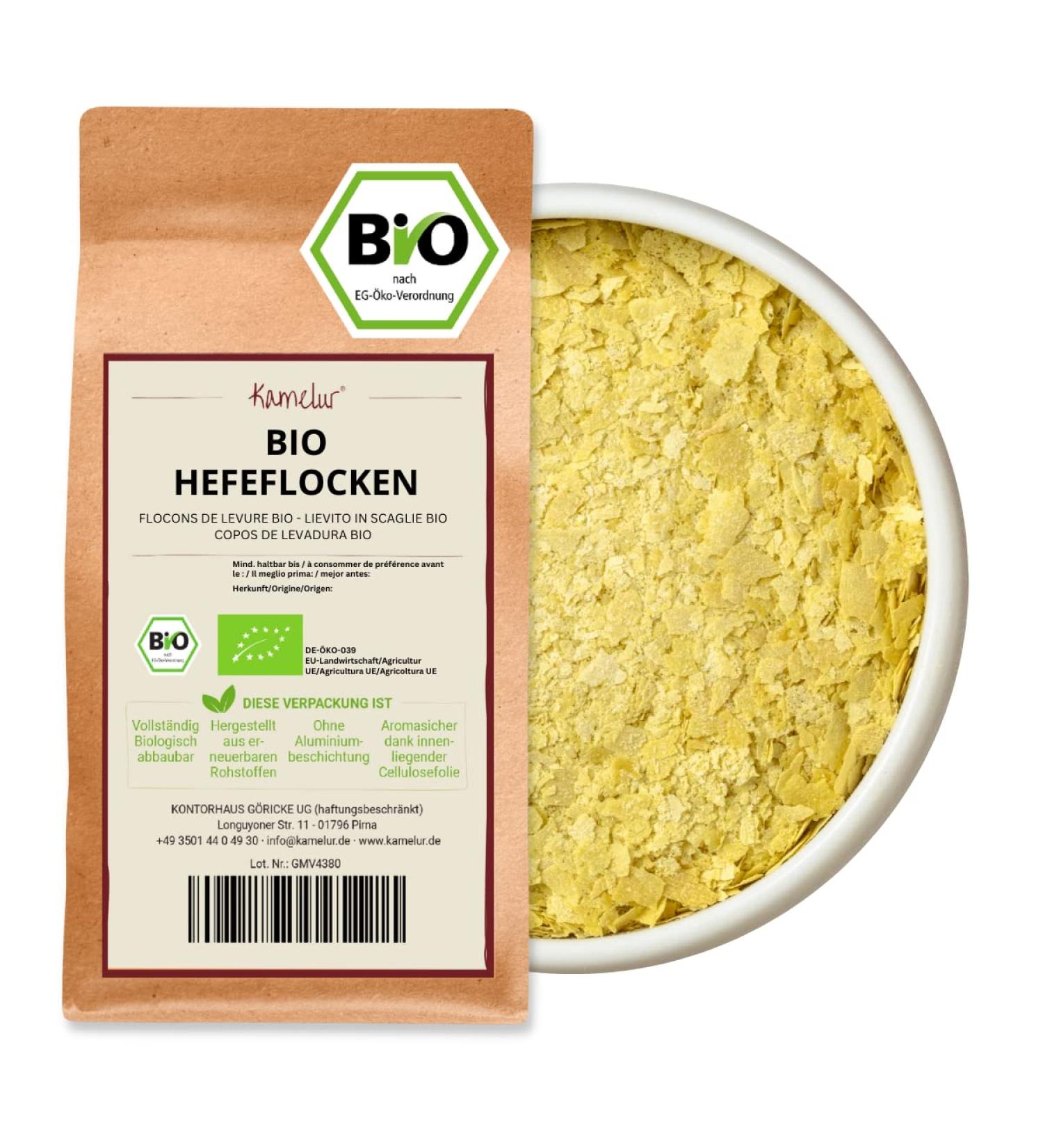 Buy Camelur 500g Organic Yeast Flakes - Vegan Malt Yeast Baking Spices for Cheese & Parmesan Biodegradable Packaging International Shipping - Buy Online on SooperMarket.com