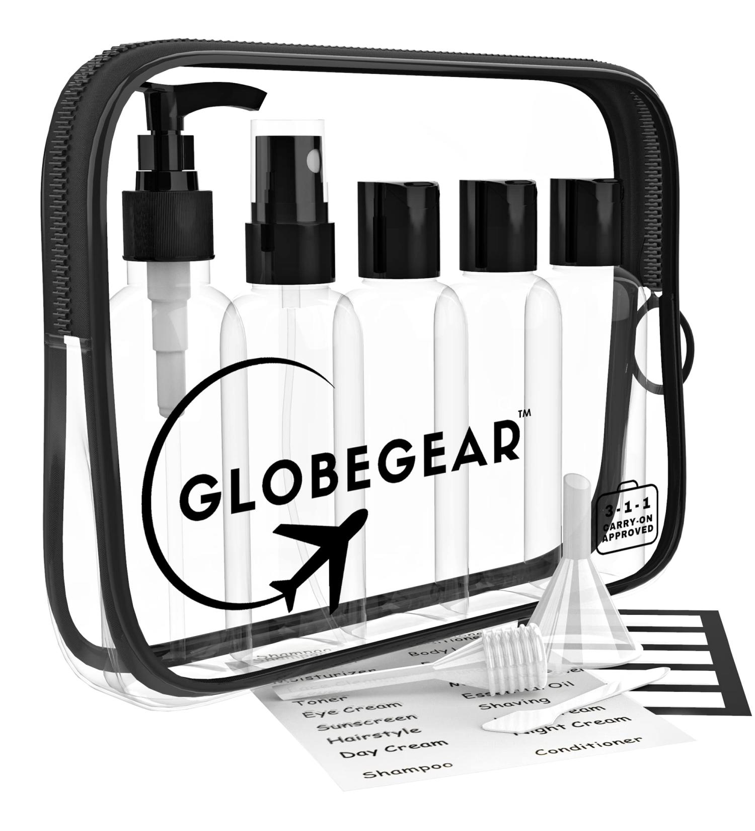 TSA Approved Travel Bottles & Toiletry Bag Set for Airplane - Vacation & Cruise Essentials (Model GG2) - Buy Online on SooperMarket.com