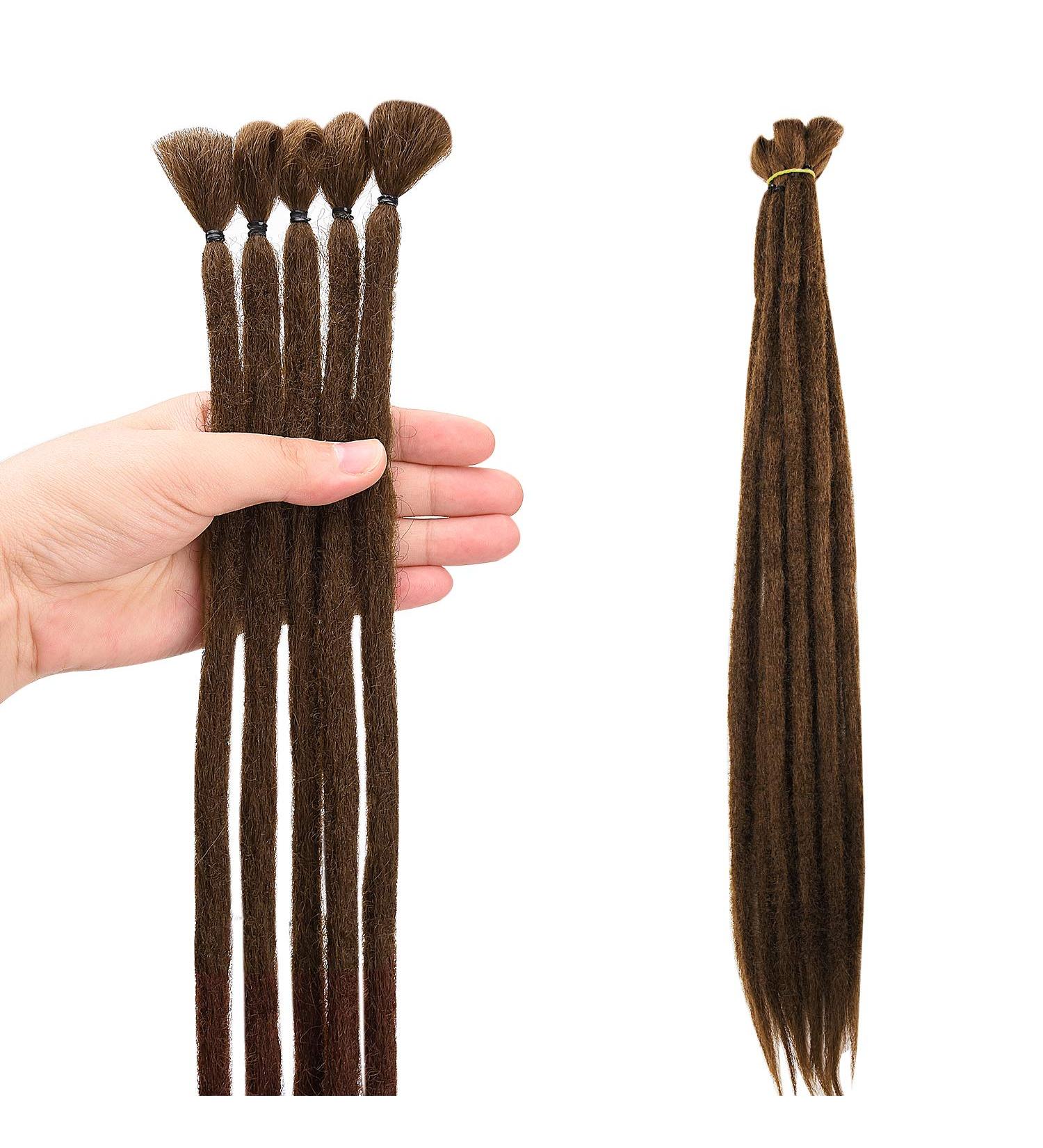 Buy No LIFE 10PCS Chocolate Dreadlock Extensions | Synthetic One-Sided Crocheted Faux Locs for Men & Women - Jamaican Punk Hip-Hop Hair Accessories - Buy Online on SooperMarket.com