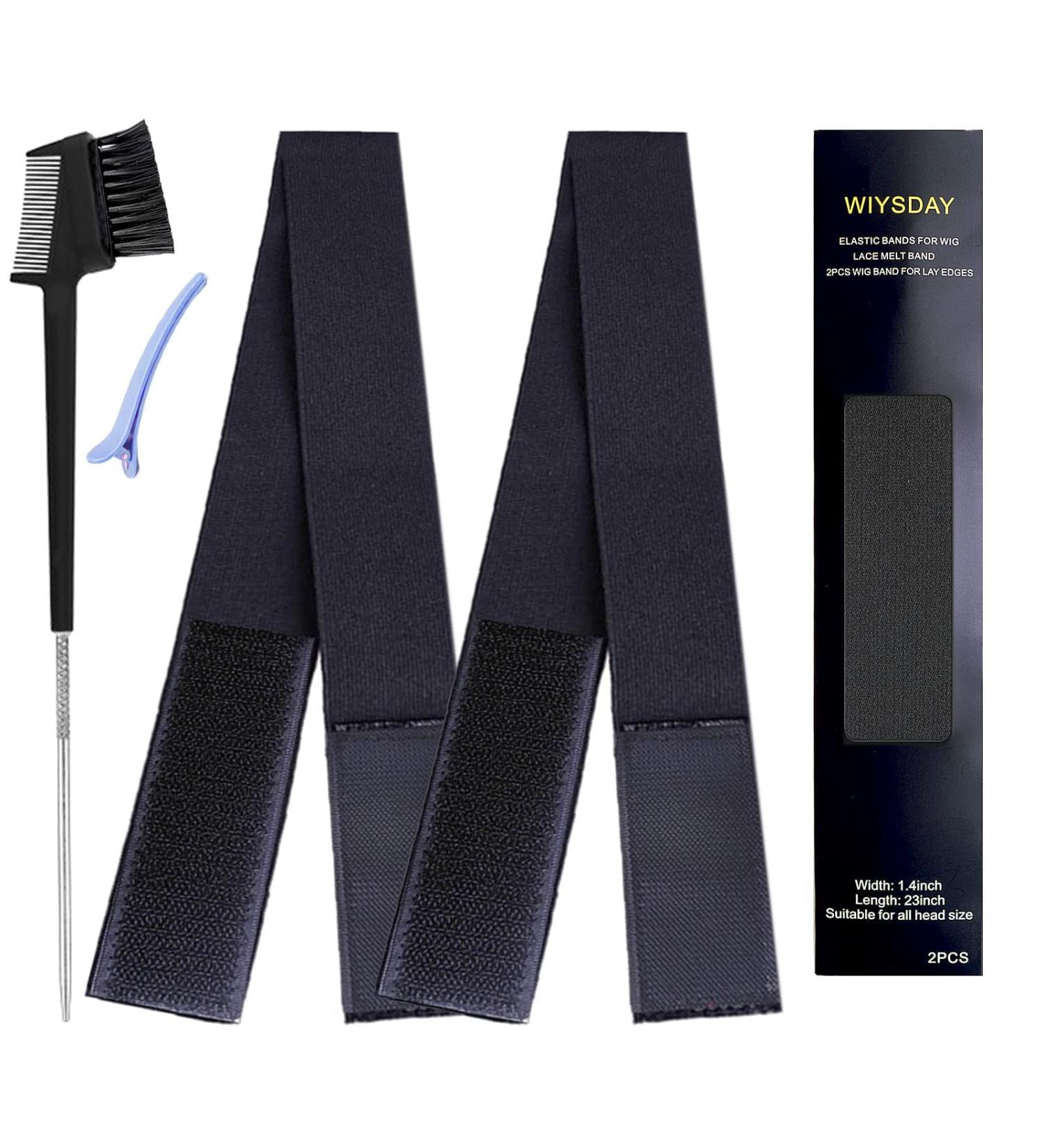 2PCS Black Elastic Wig Bands for Lace Melting & Edge Wrapping - Buy Online on SooperMarket.com
