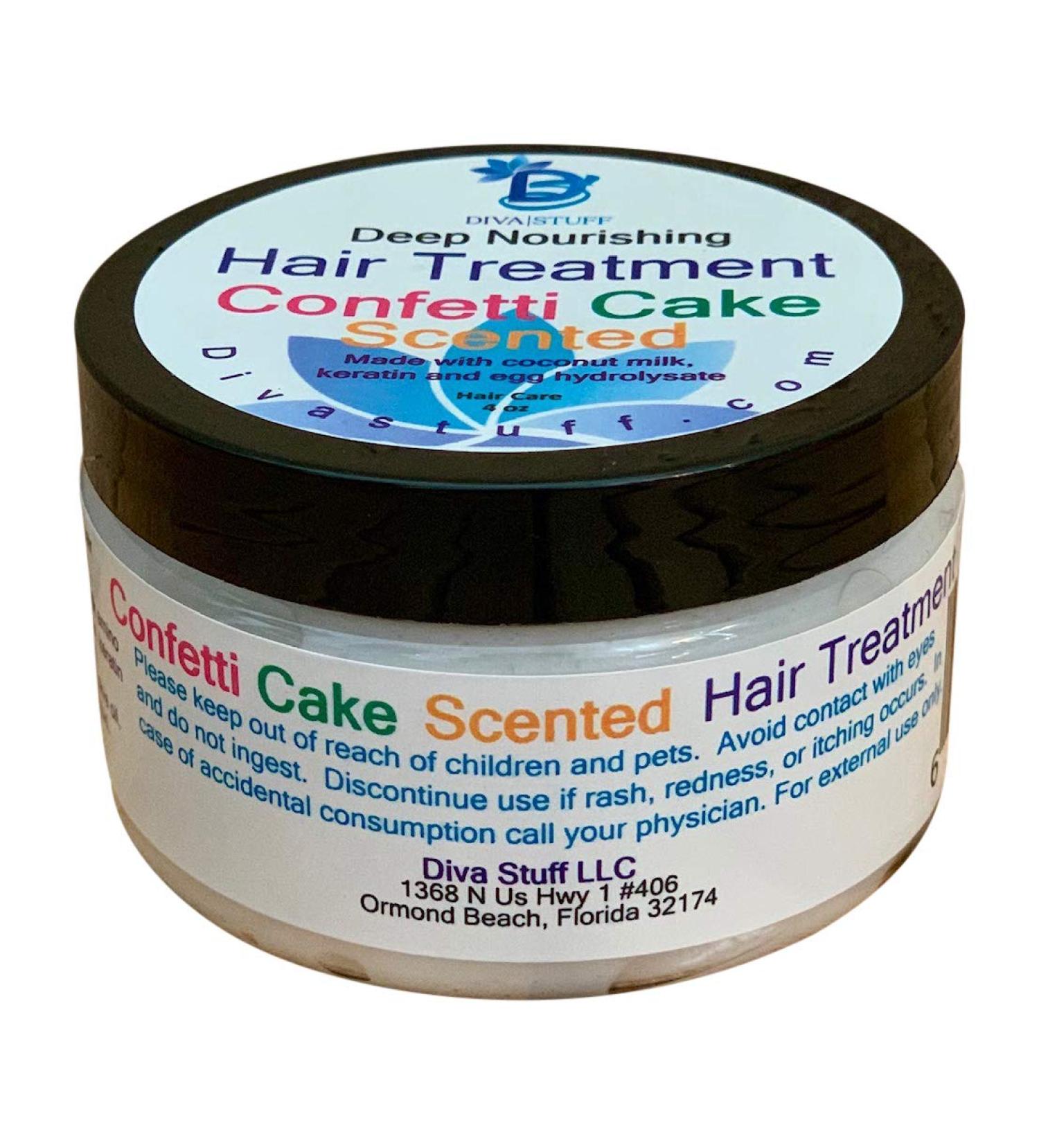 Confetti Cake Scented Hair Treatment With Coconut Milk Keratin and Egg Hydrolysate 4oz