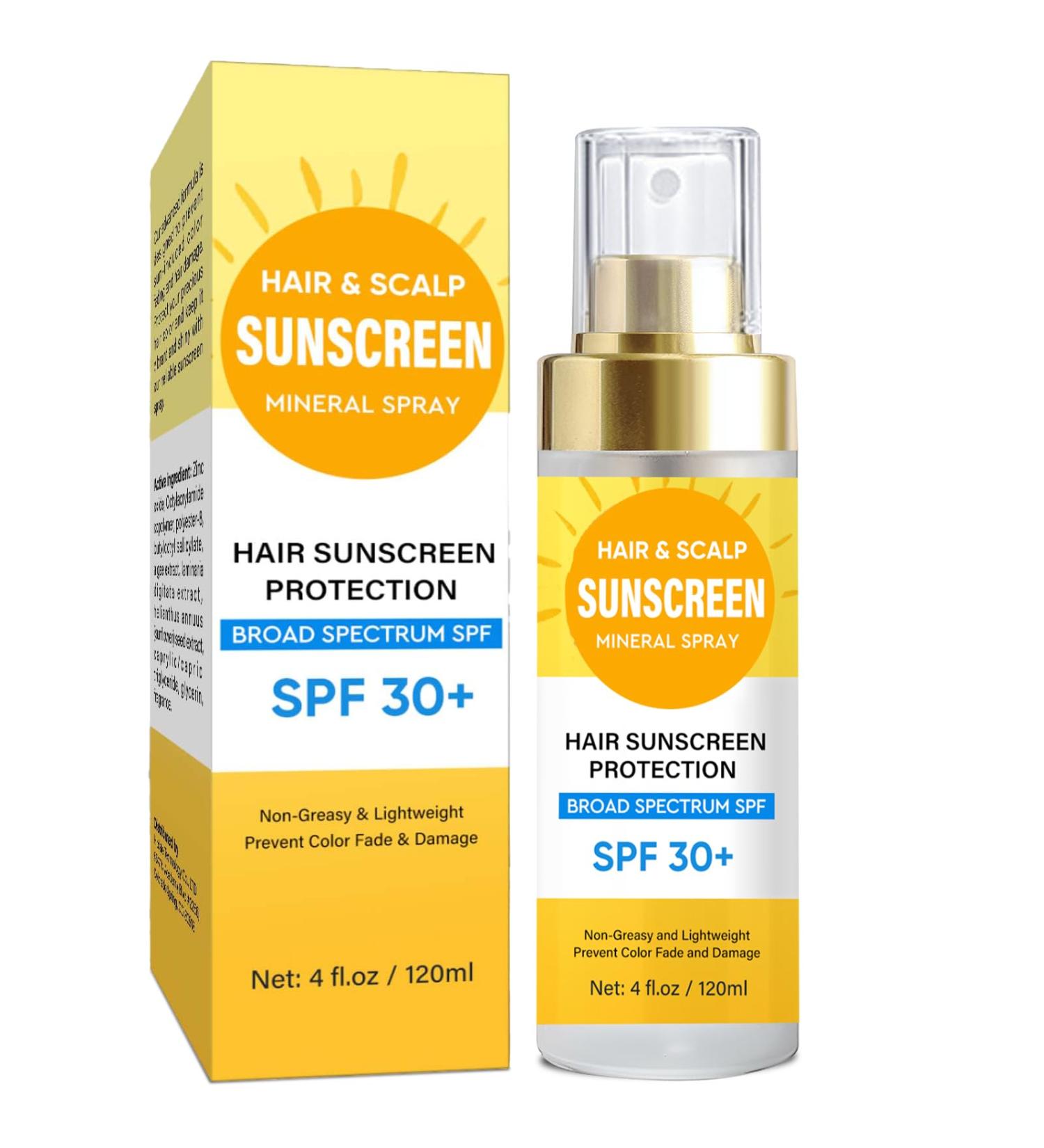 Hair & Scalp Sunscreen SPF 30 Scalp Protector Spray Prevent Hair Color Fade/Dryness Suitable for Hiking/Beach/Running Non-Greasy Formula - Buy Online on SooperMarket.com