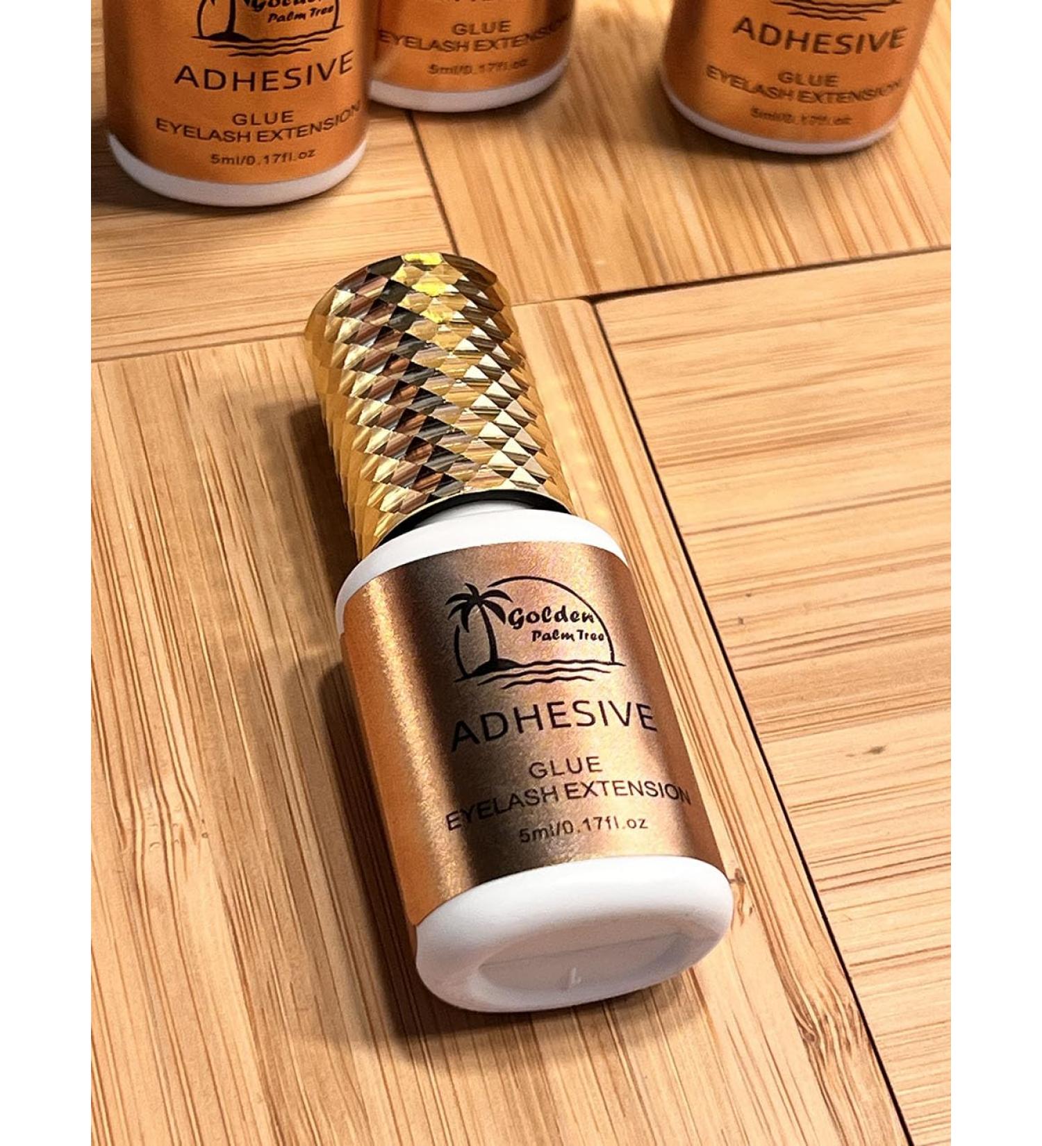 Pro Eyelash Extension Glue - 0.3 Sec Drying 5ml Golden Palm Tree Lash Adhesive for Professionals - Buy Online on SooperMarket.com