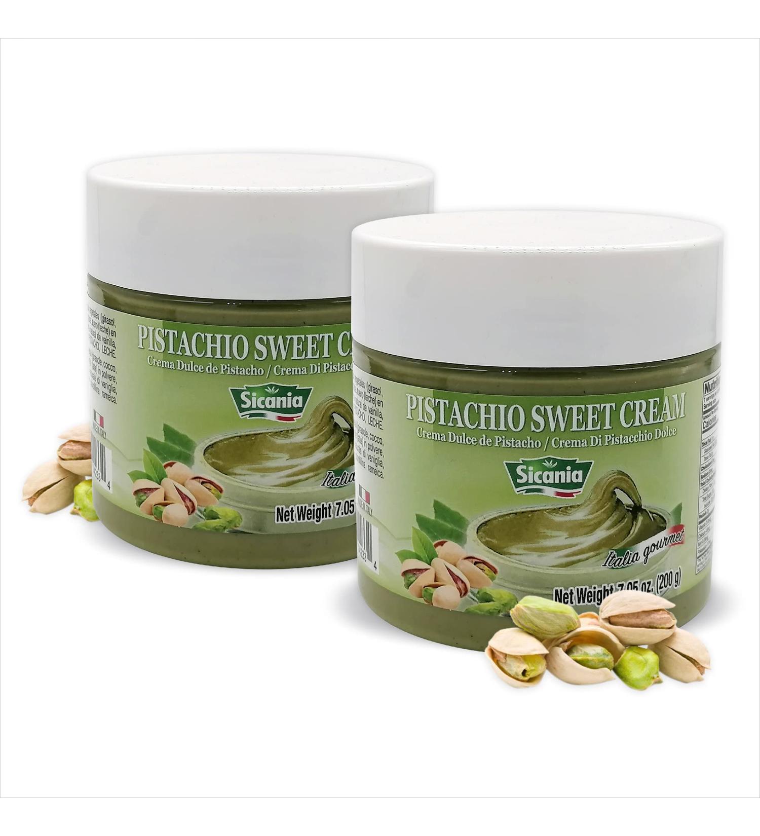 Sicania Sicilian Pistachio Cream Spread 200g | All-Natural, Gluten-Free, Gourmet Italian Recipe | Ideal for Desserts, Baking & Breakfast | Smooth Texture | Perfect Gift for Foodies - Buy Online on SooperMarket.com