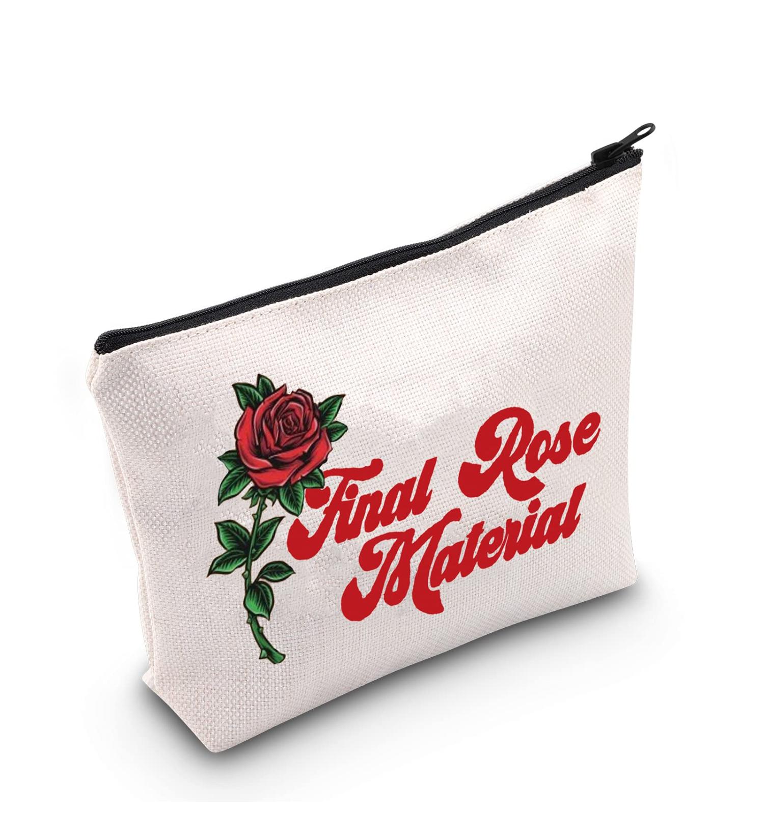 LEVLO Bachelorette Party Zippered Cosmetic Bag - Inspired by Final Rose TV Series | Perfect Gift for Bridesmaids - Buy Online on SooperMarket.com