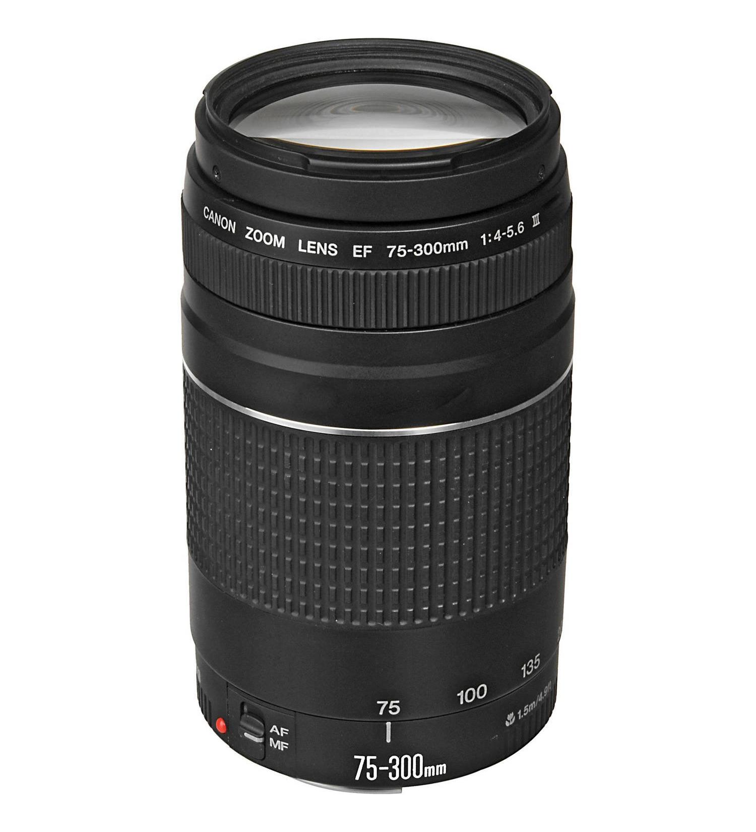 Renewed Canon EF 75-300mm f/4-5.6 III Telephoto Zoom Lens for Canon SLR Cameras - 6473A003 - Buy Online on SooperMarket.com