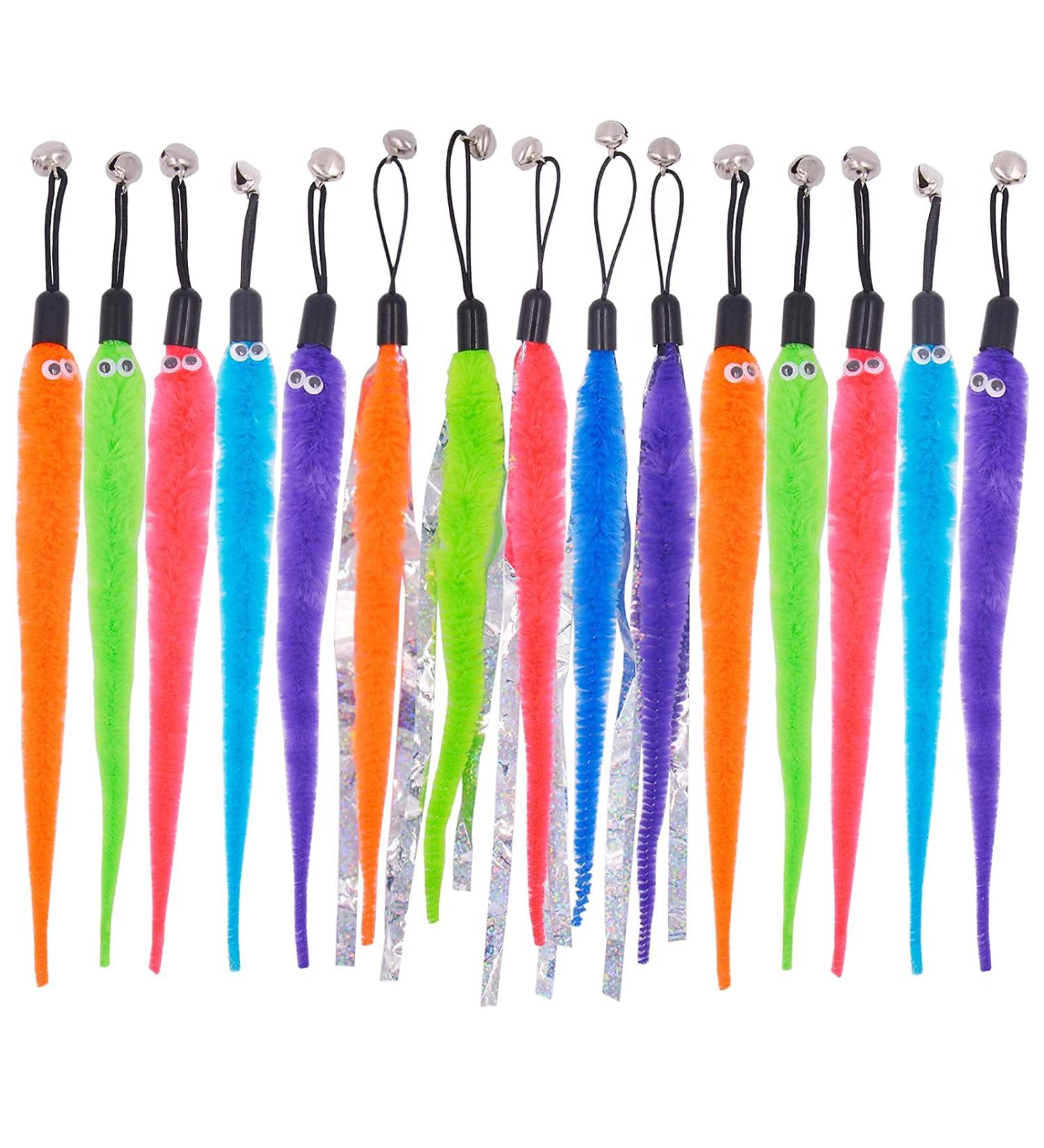 15PCS Cat Worm Toy Refills - Replacement Teaser Refills for Cat Wand - Buy Online on SooperMarket.com