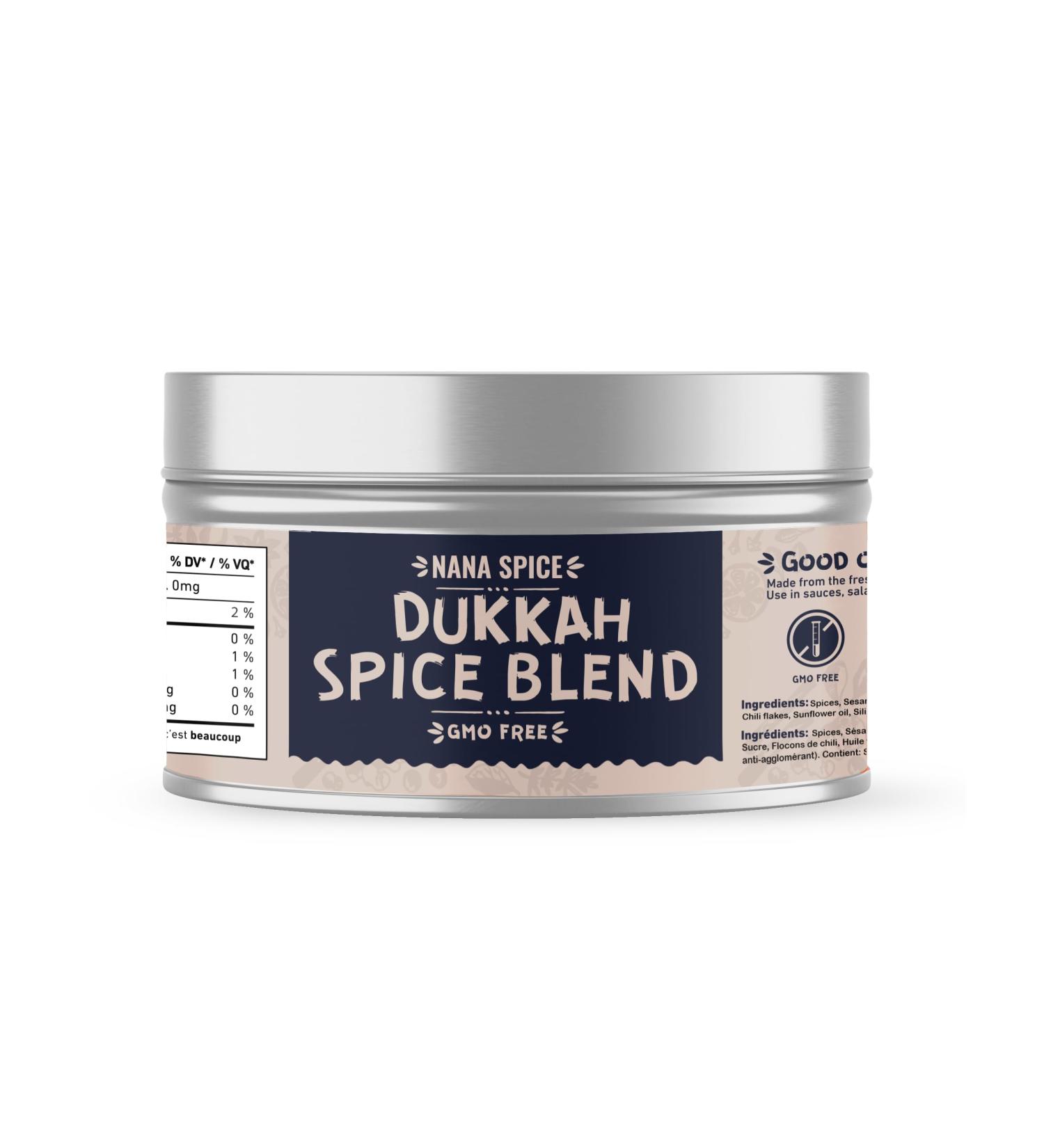 TRADITIONAL DUKKAH SPICE BLEND BY NANA SPICE |100 G TIN | HAND GROUNDED FOR RICH AROMA AND FLAVOUR AS AN EASY RUB OR MARINADE