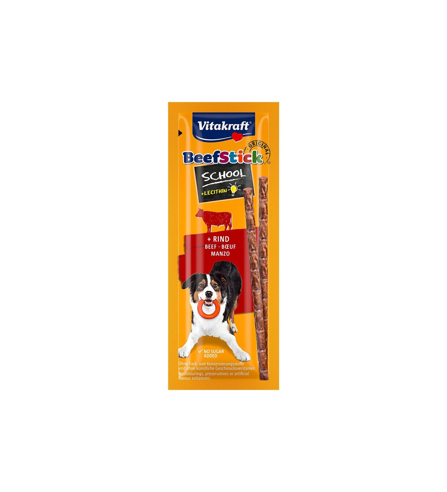 Vita Power Beef Stick School - Healthy Dog Snack Thin Meat Sticks for Training & Rewards Sugar-Free (10 Pieces) - Buy Online on SooperMarket.com
