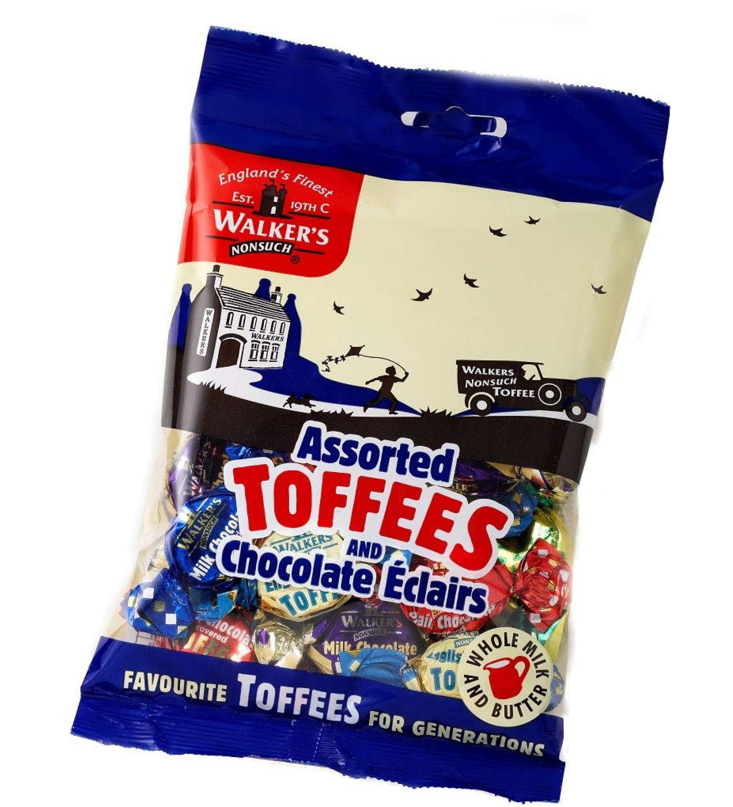 Buy Walkers Nonsuch Assorted Toffees & Chocolate Eclairs - 150g Pack | International Shipping Available - Buy Online on SooperMarket.com